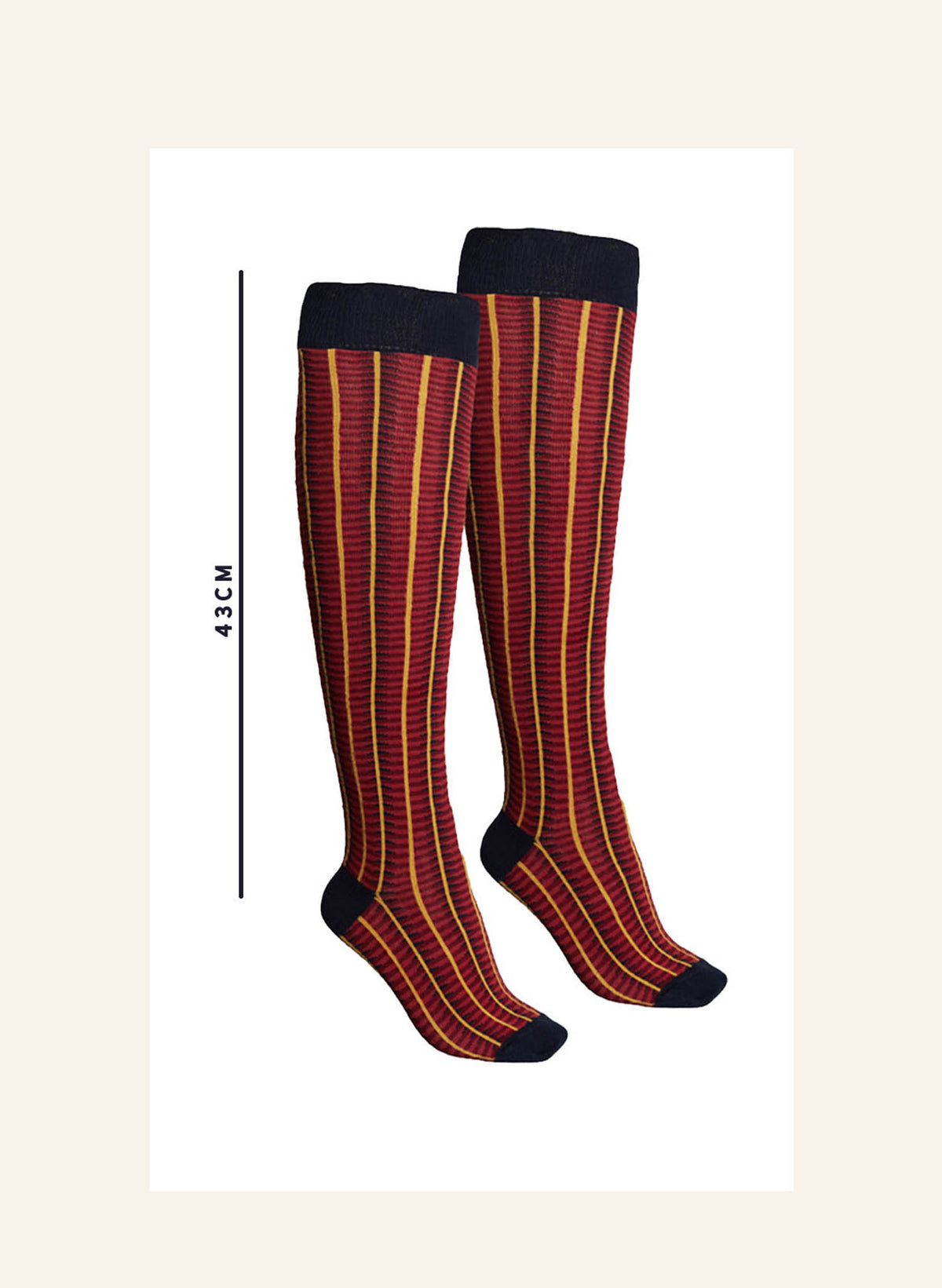 Knee High Socks - Crimson Barbican