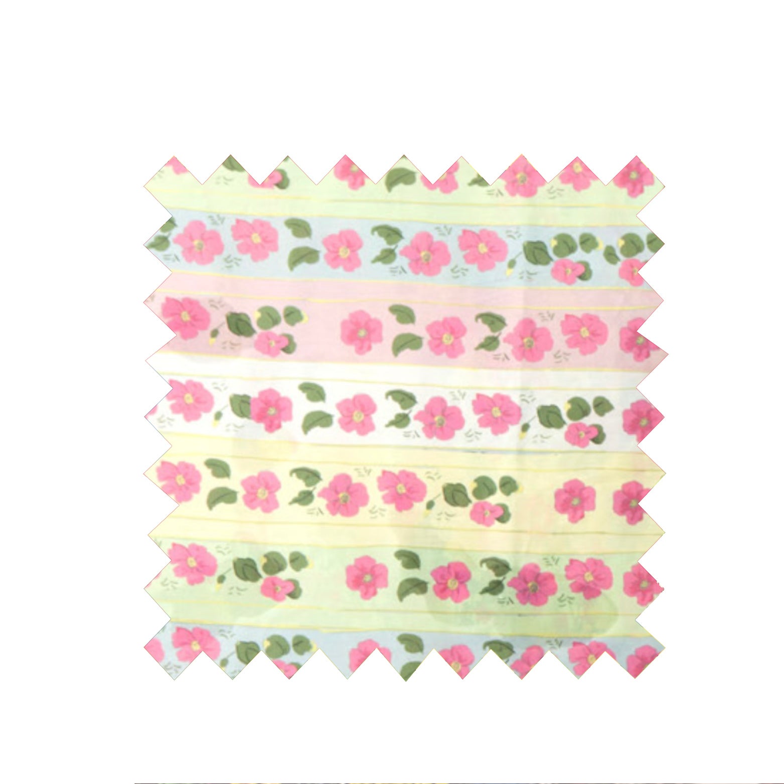 Remnant - 150x195cm - Multi Flowers Rows - Cotton Sateen