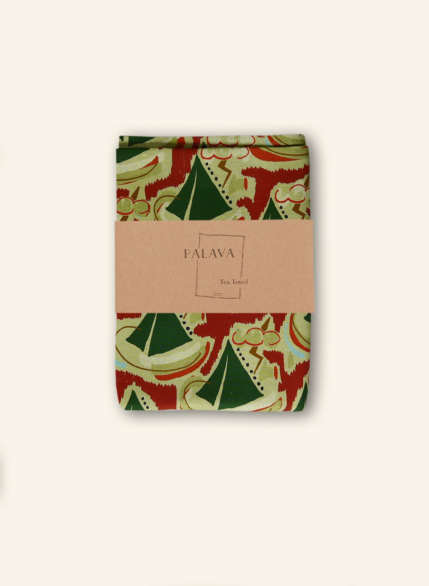 Tea Towel - Burgundy Sailing Boats