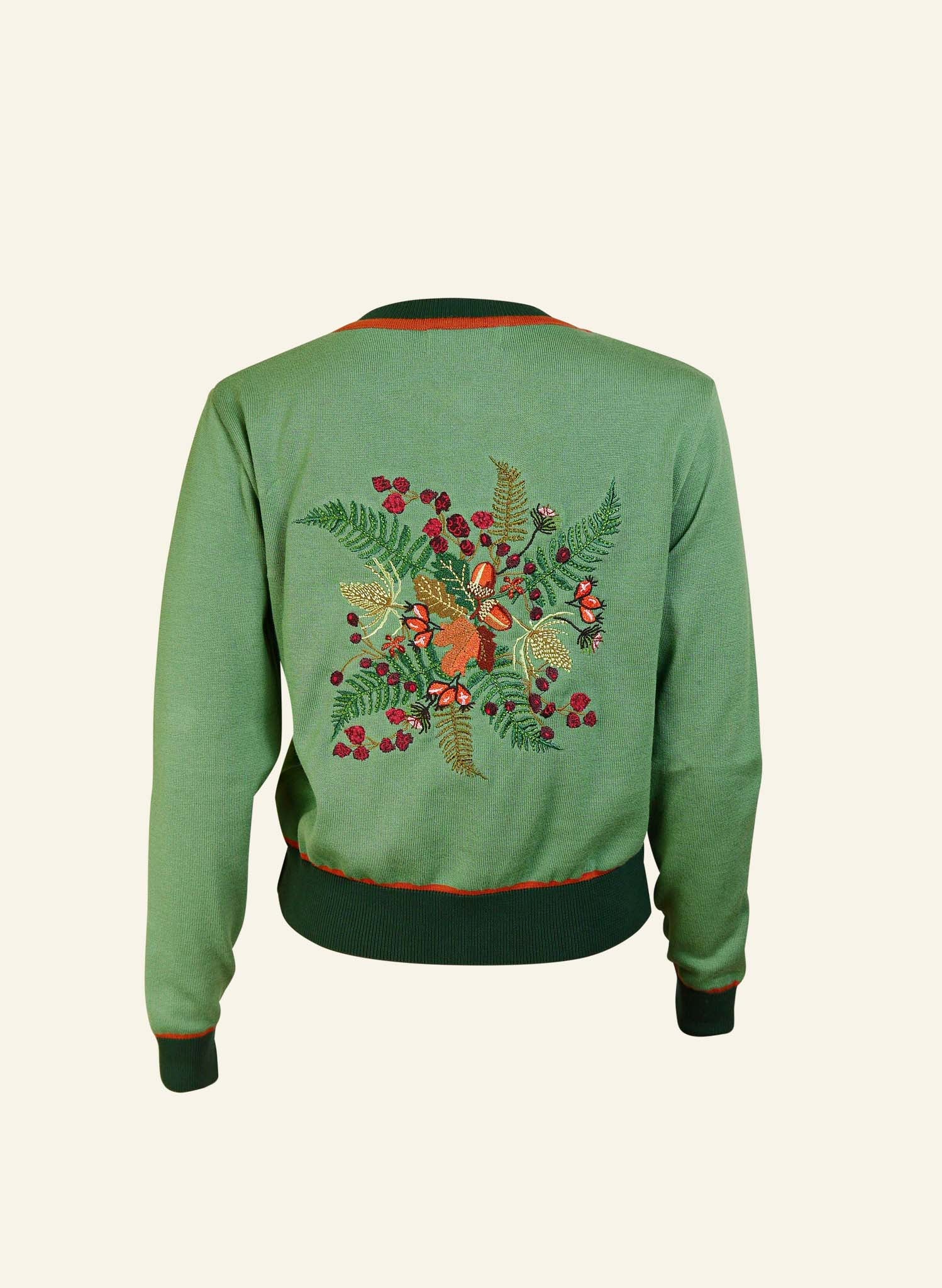 Archive Sale - Size S - Vera - Green Hedgerow Cardigan