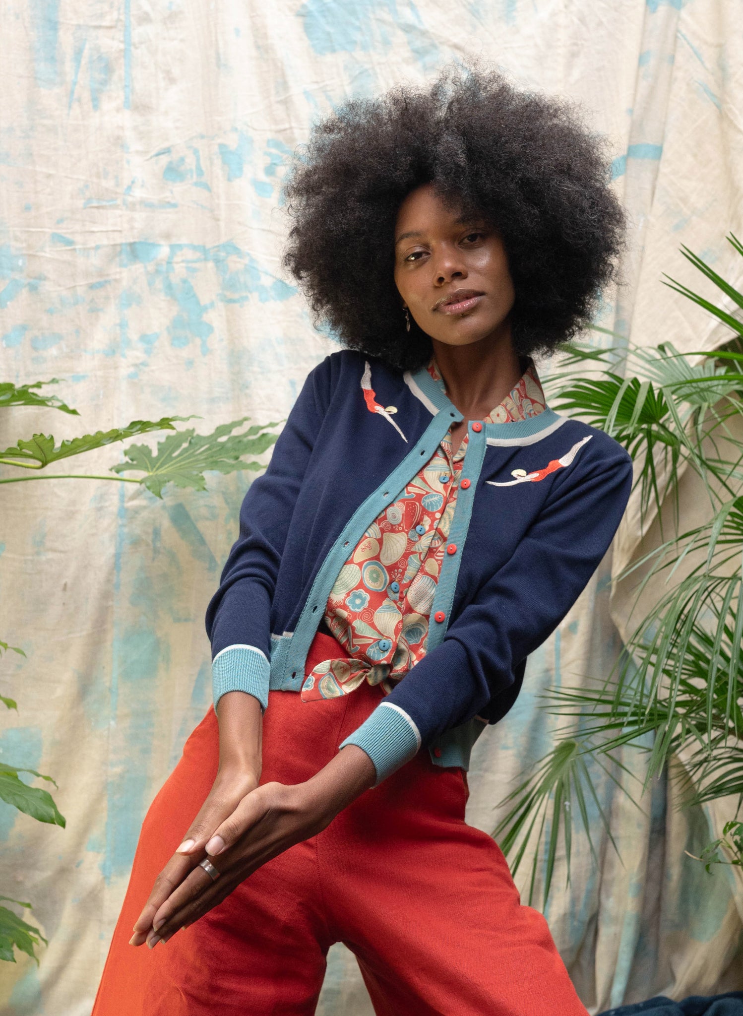 Peggy Top - Dark Coral Shells