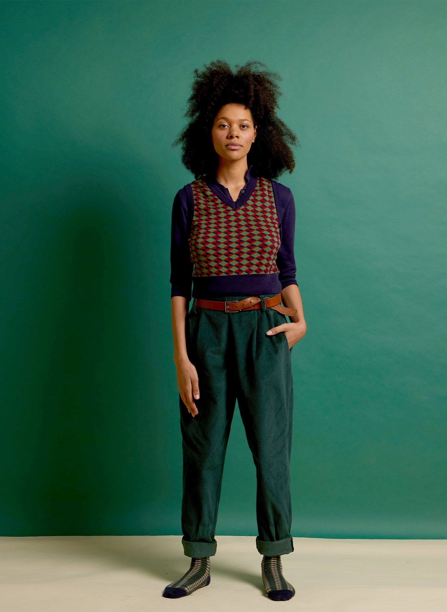 PRE LOVED - Trousers - Wilma Bottle Green