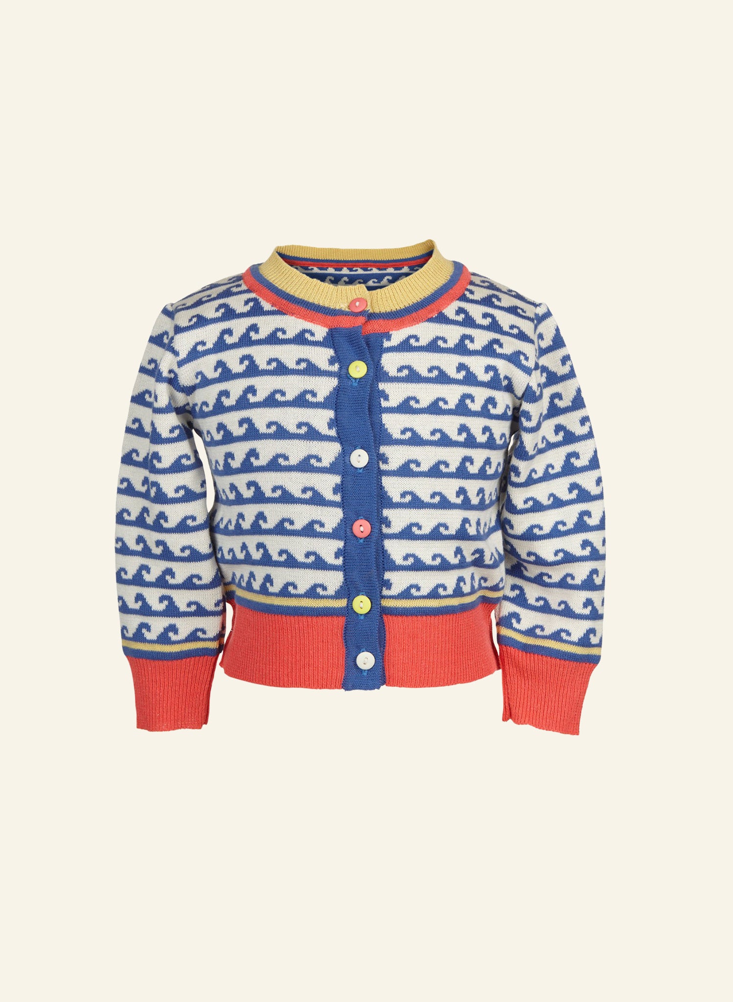 Children's Cardigan - Blue Waves