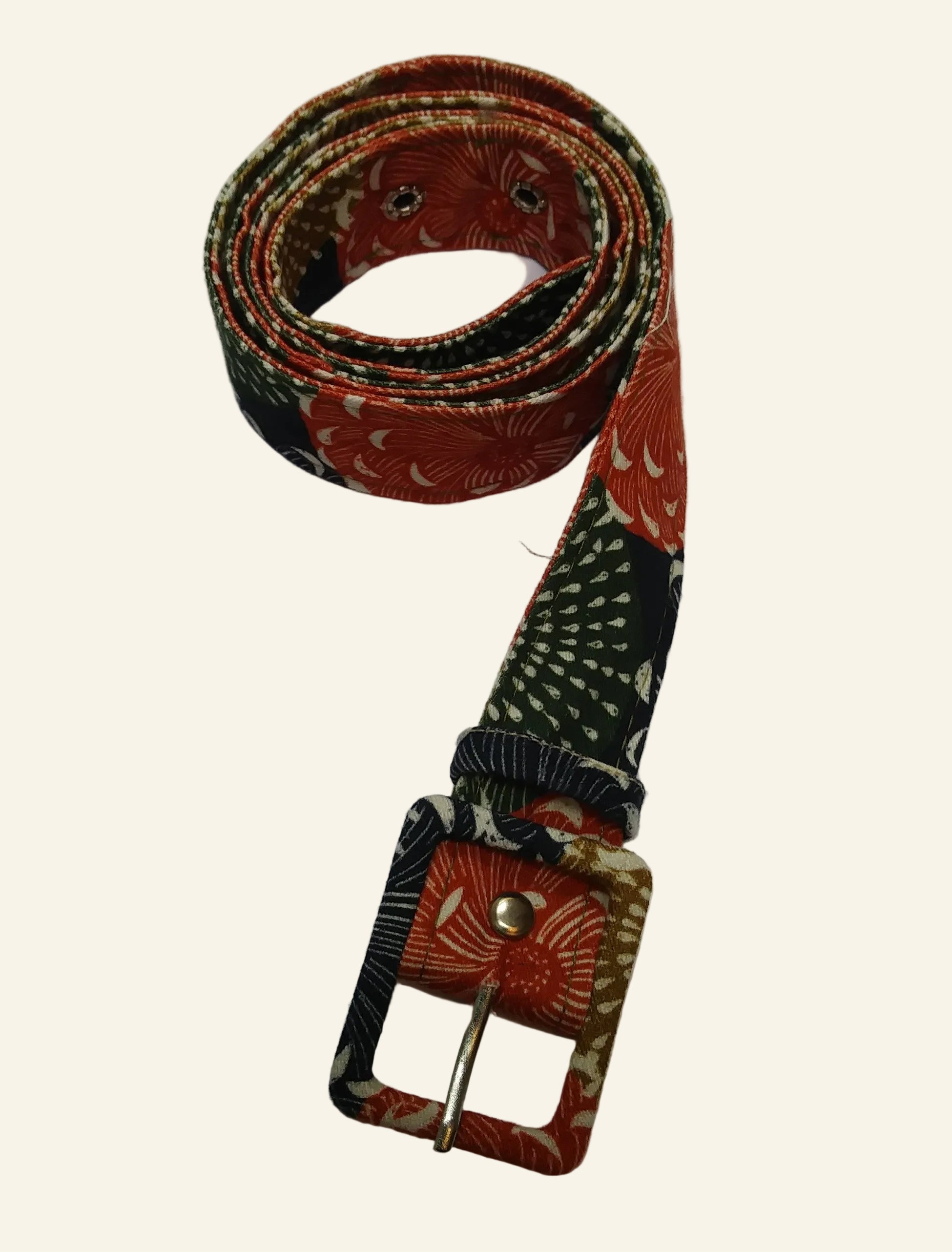 Archive Sale - Buckle belt - Navy Pinecones - Ida/Cynthia
