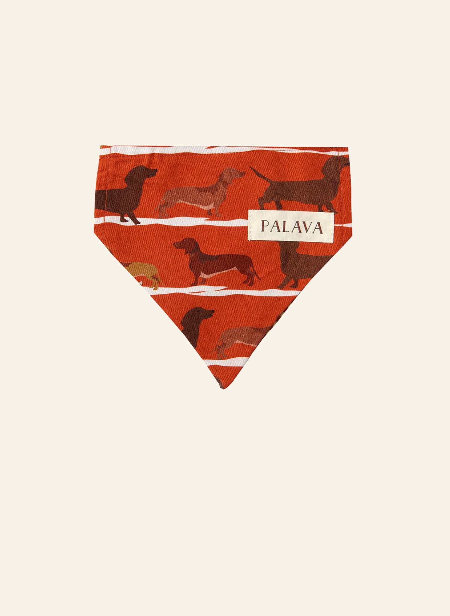 Dog Bandana - Rust Sausage Dog