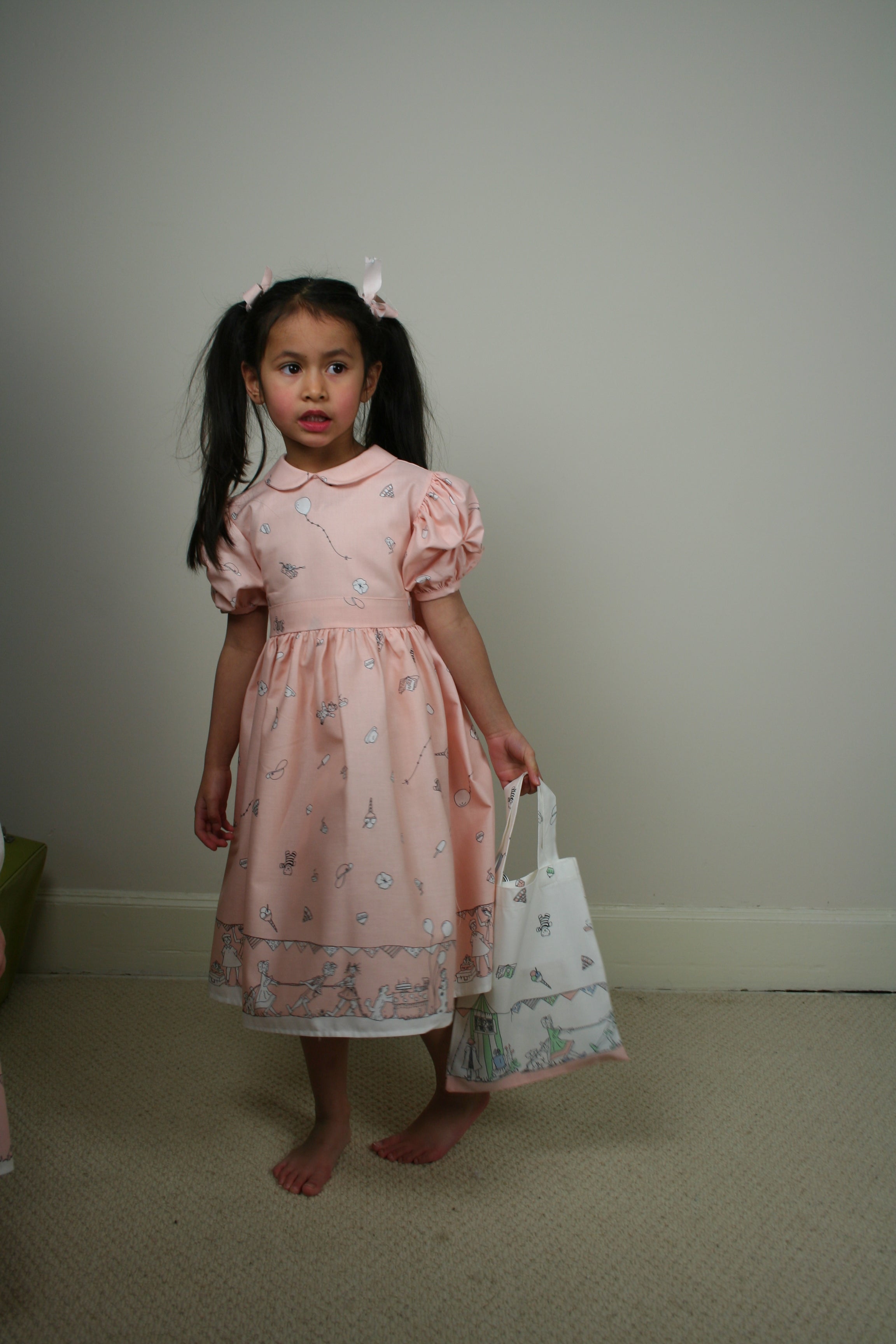 Archive Alice Girl's Dress - Birthday Bash Cream Pink