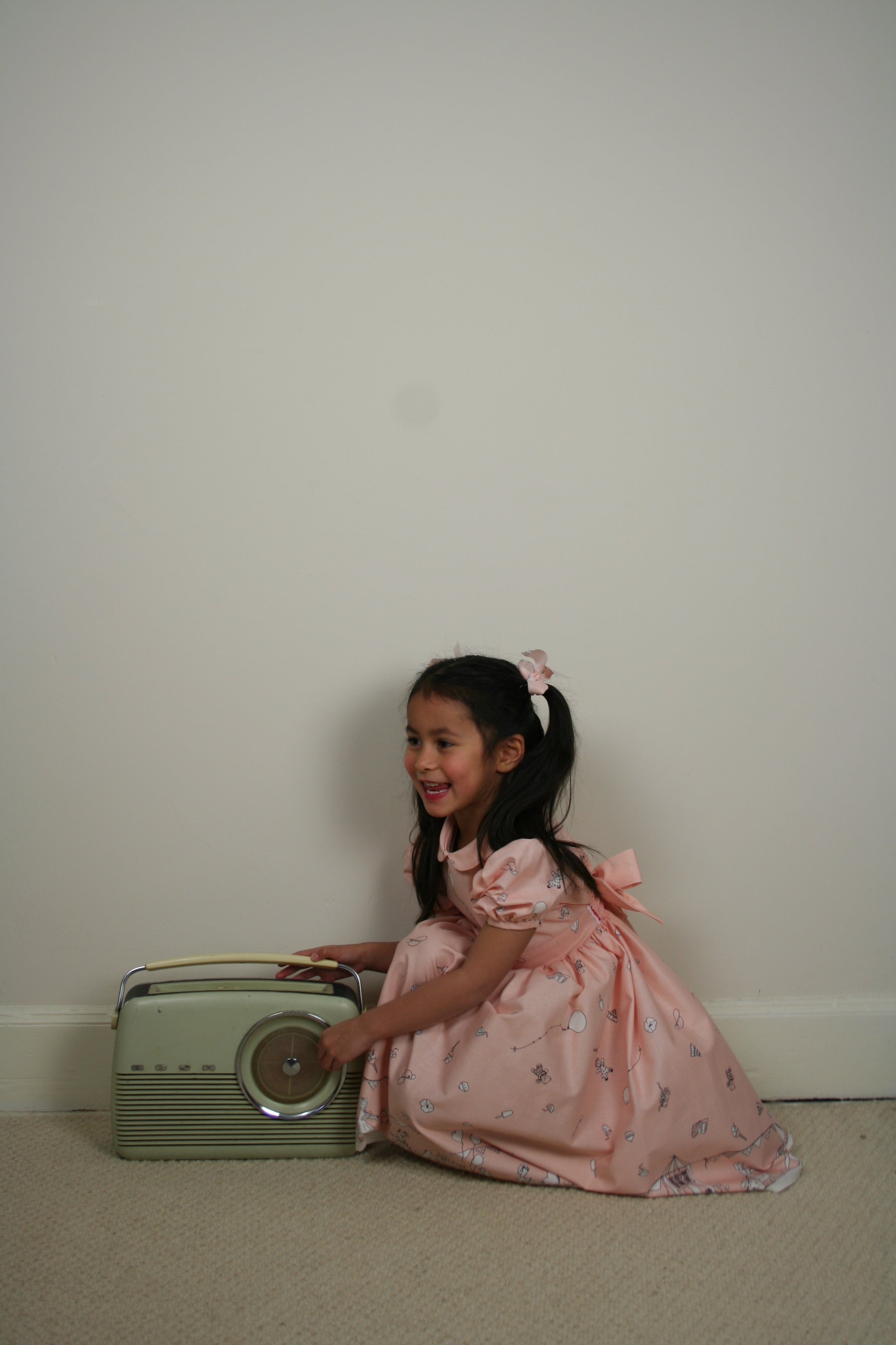 Sample Sale - Age 3-4- Alice dress - Birthday Bash Cream Red