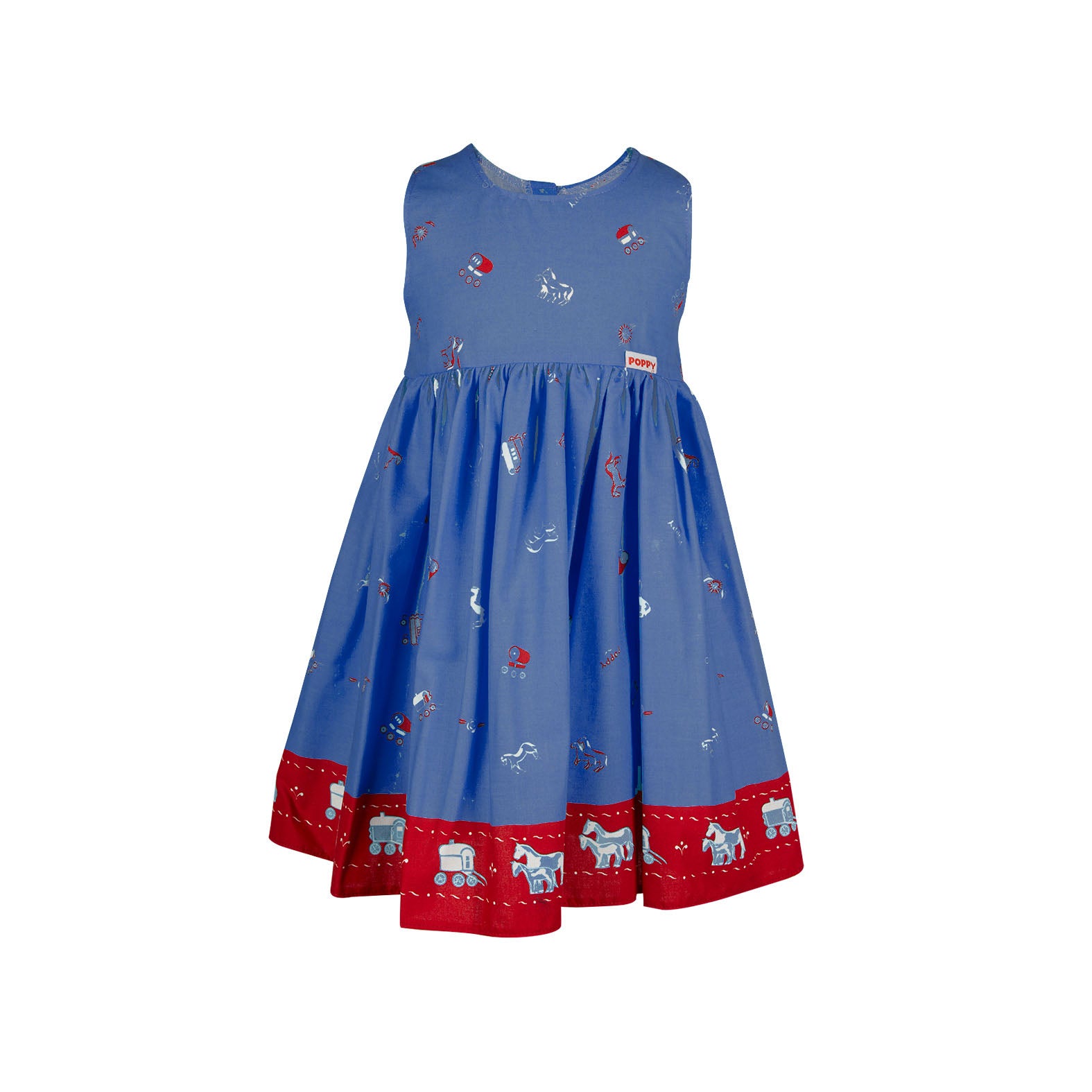 Archive Sale - Poppy - Katie Pinafore Dress - Gypsy Caravan Royal Blue