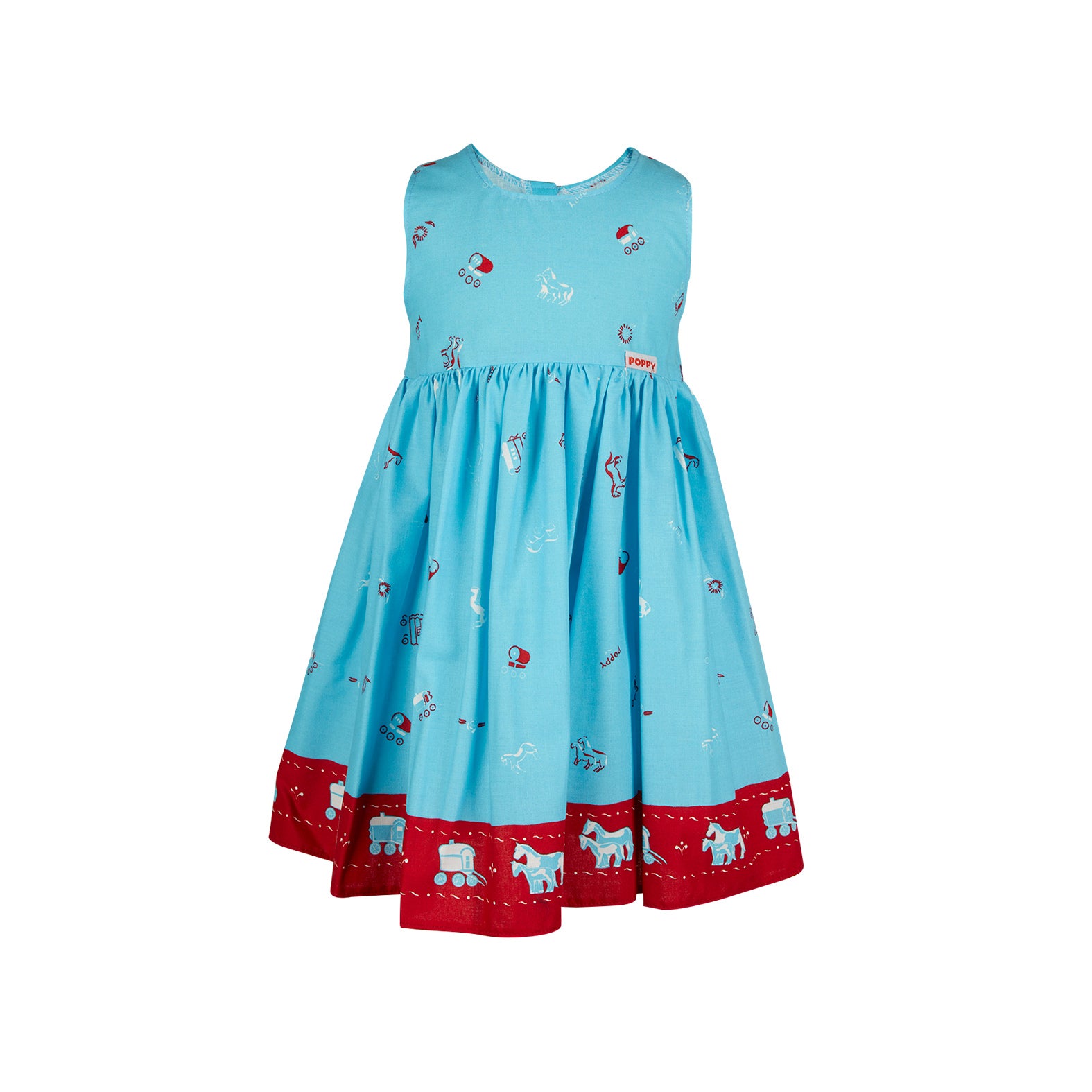 Archive Sale - Poppy - Katie Pinafore Dress - Gypsy Caravan Turquoise