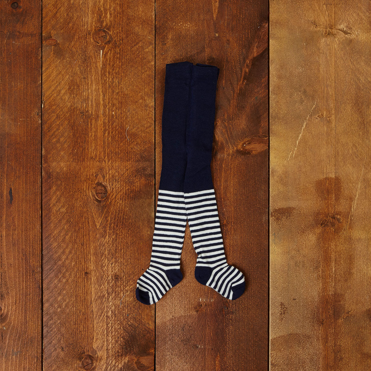 Children's Tights - Navy/Cream Stripe - Palava