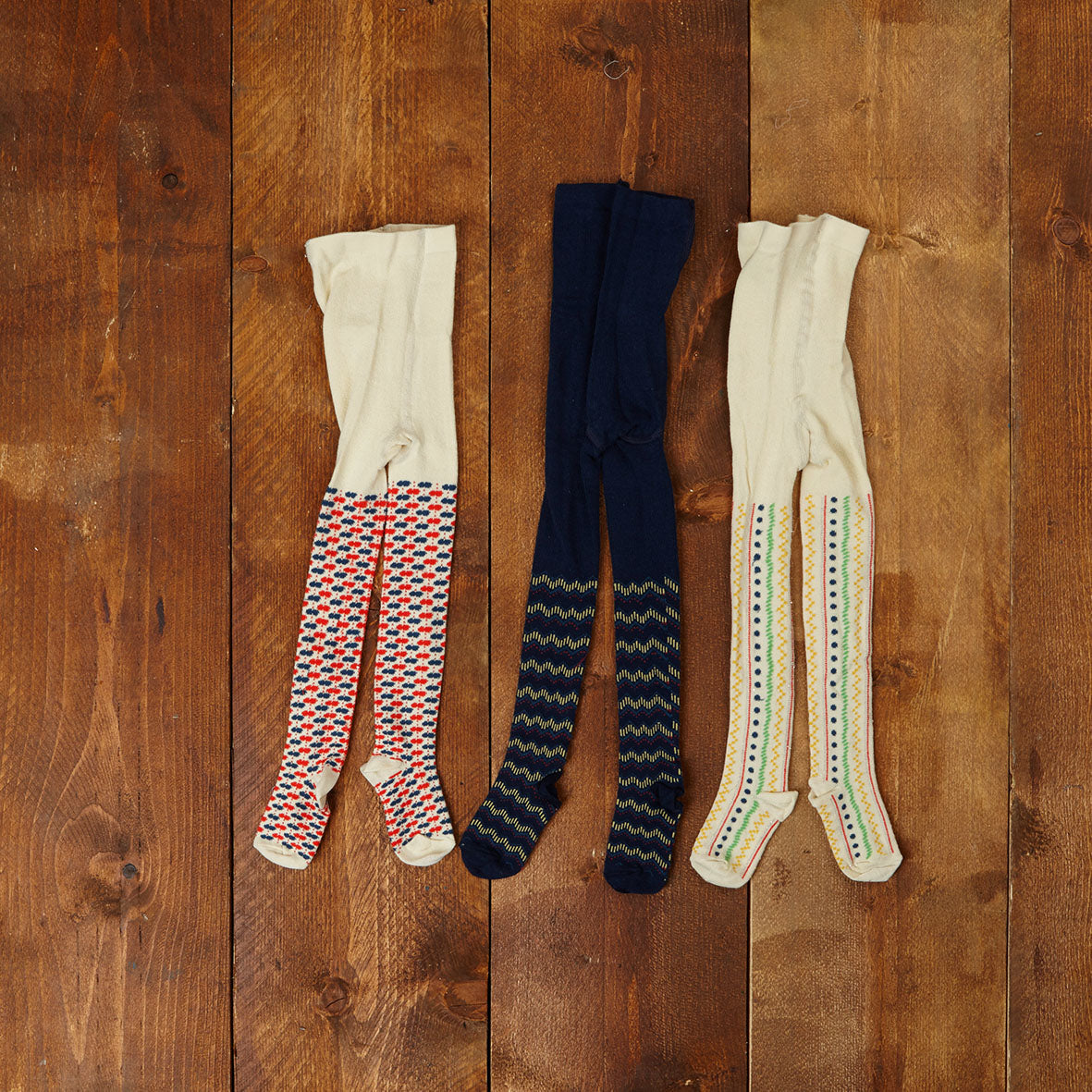 Children's Tights - Navy/Cream Stripe - Palava
