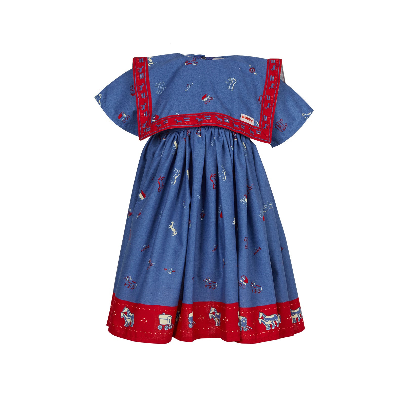 Archive Sale - Poppy - Bryony Dress - Royal Blue Gypsy Caravan