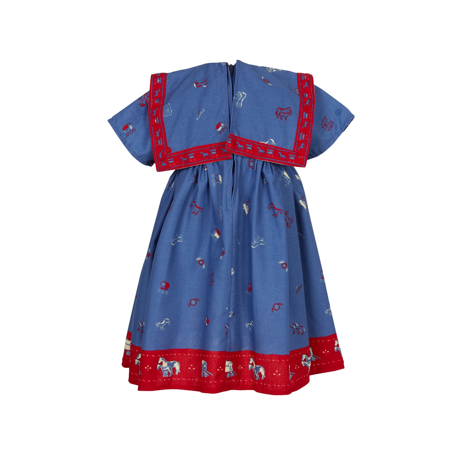 Archive Sale - Poppy - Bryony Dress - Royal Blue Gypsy Caravan
