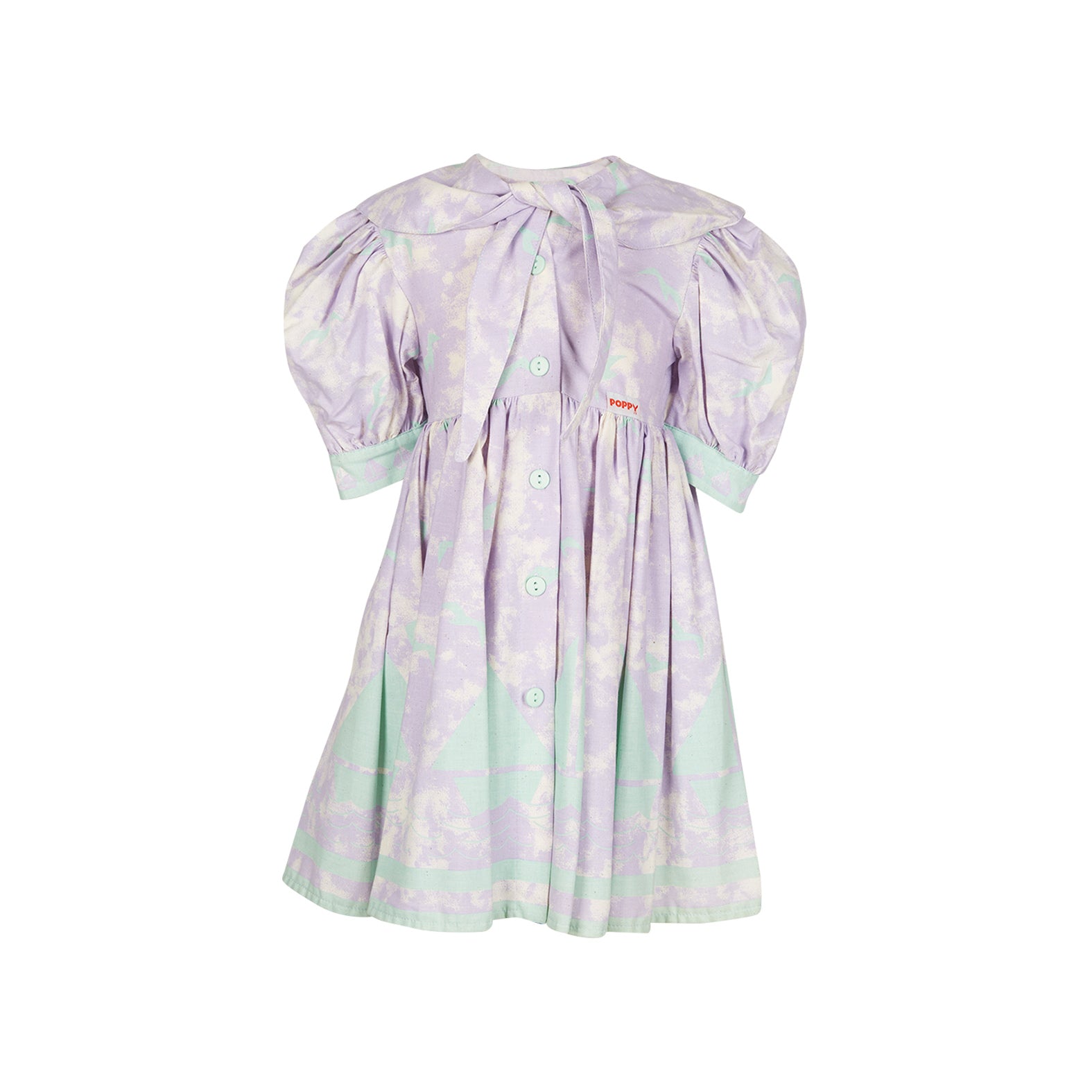 Archive Sale - Poppy - Madeline Dress - Lilac Sailing Boats