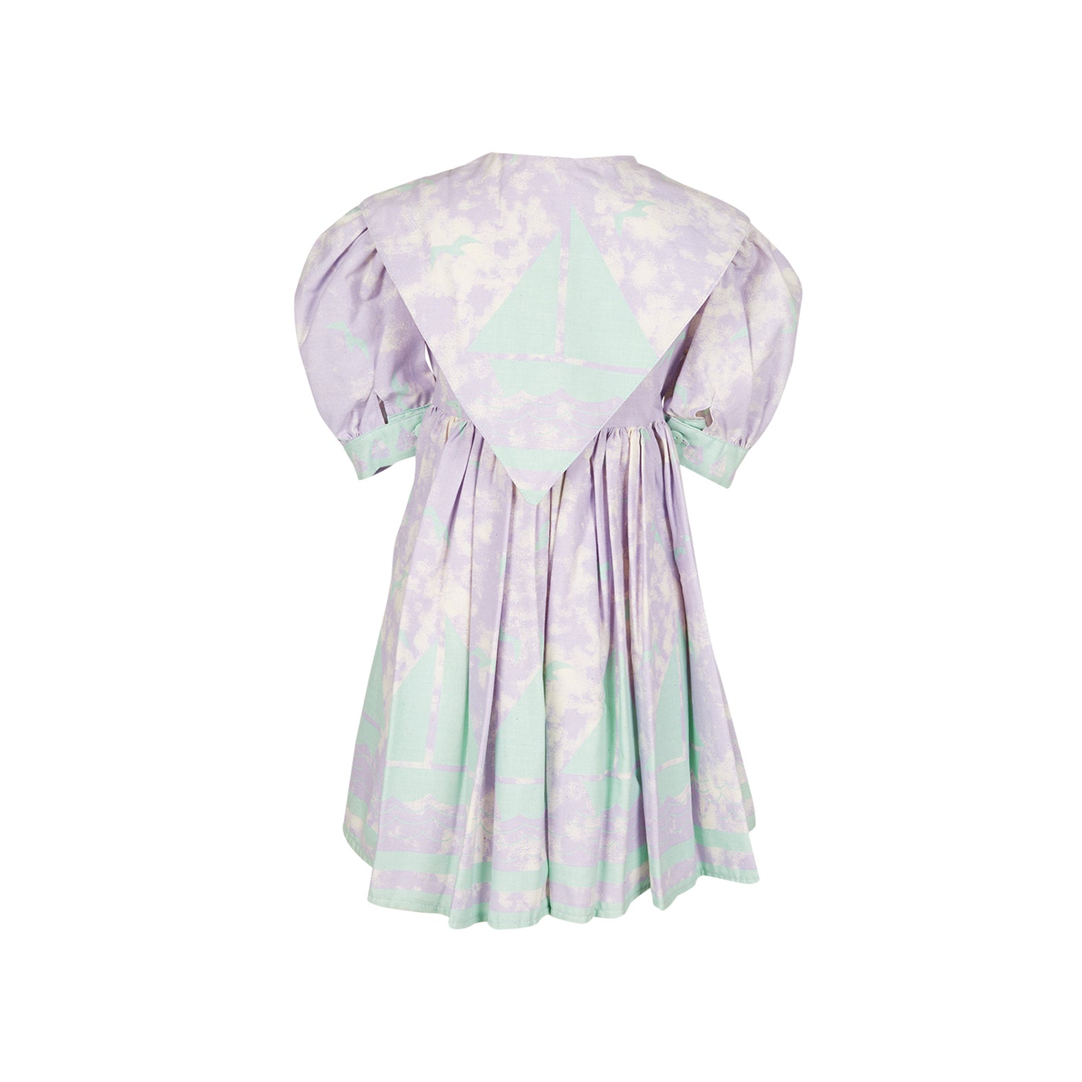 Archive Sale - Poppy - Madeline Dress - Lilac Sailing Boats