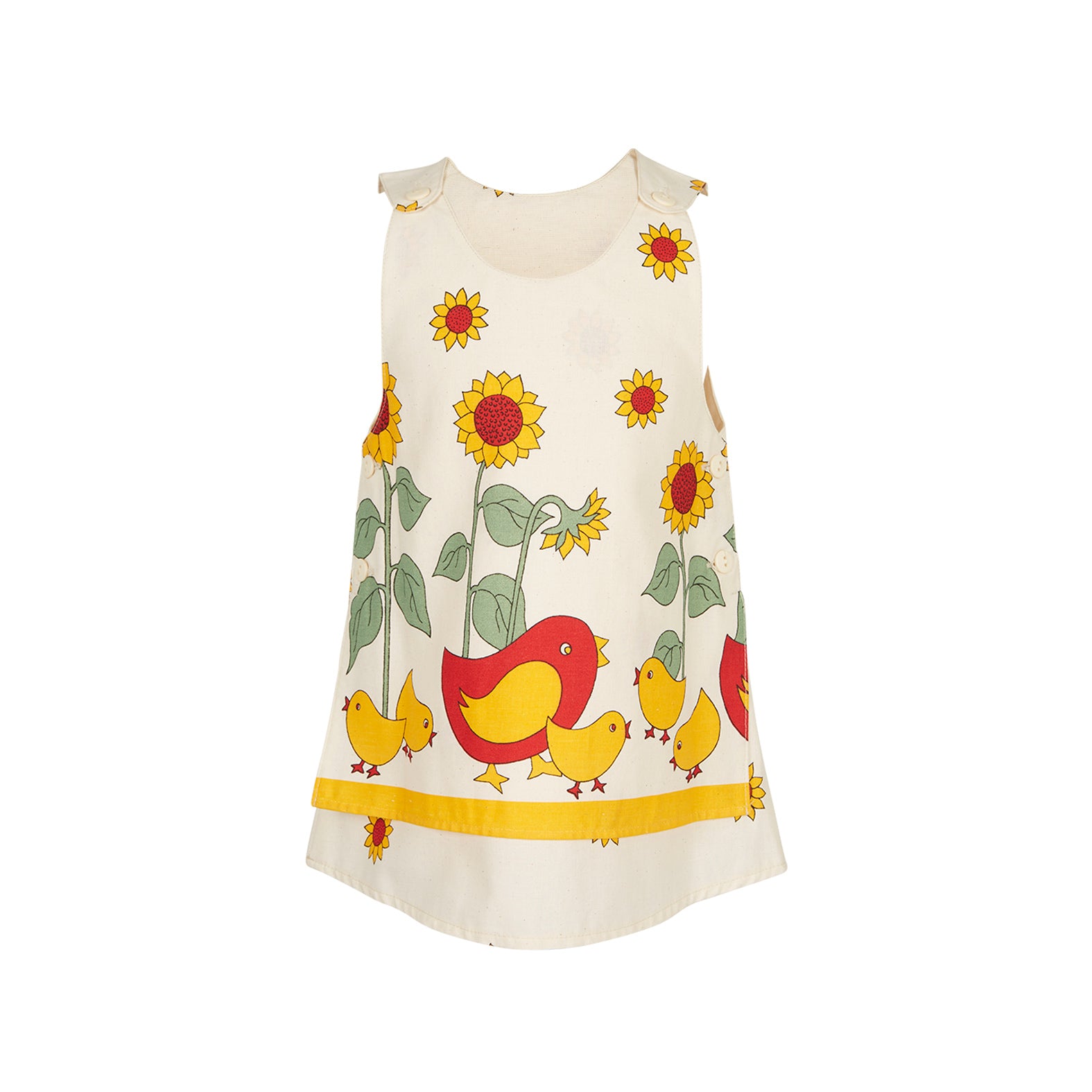 Children's Sleeveless Sunflower Print Dress | Made in the UK