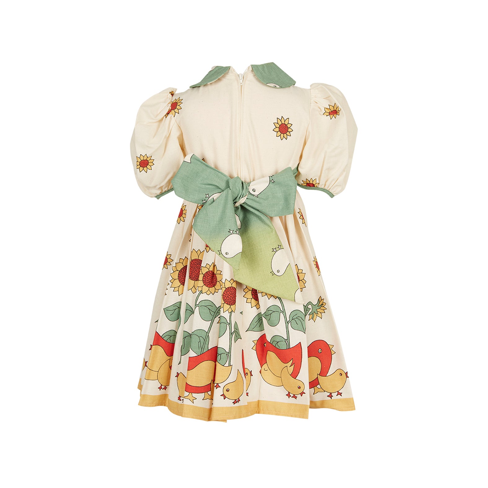 Archive Sale - Poppy - Age 2-3- Charlie Dress - Natural Sunflowers