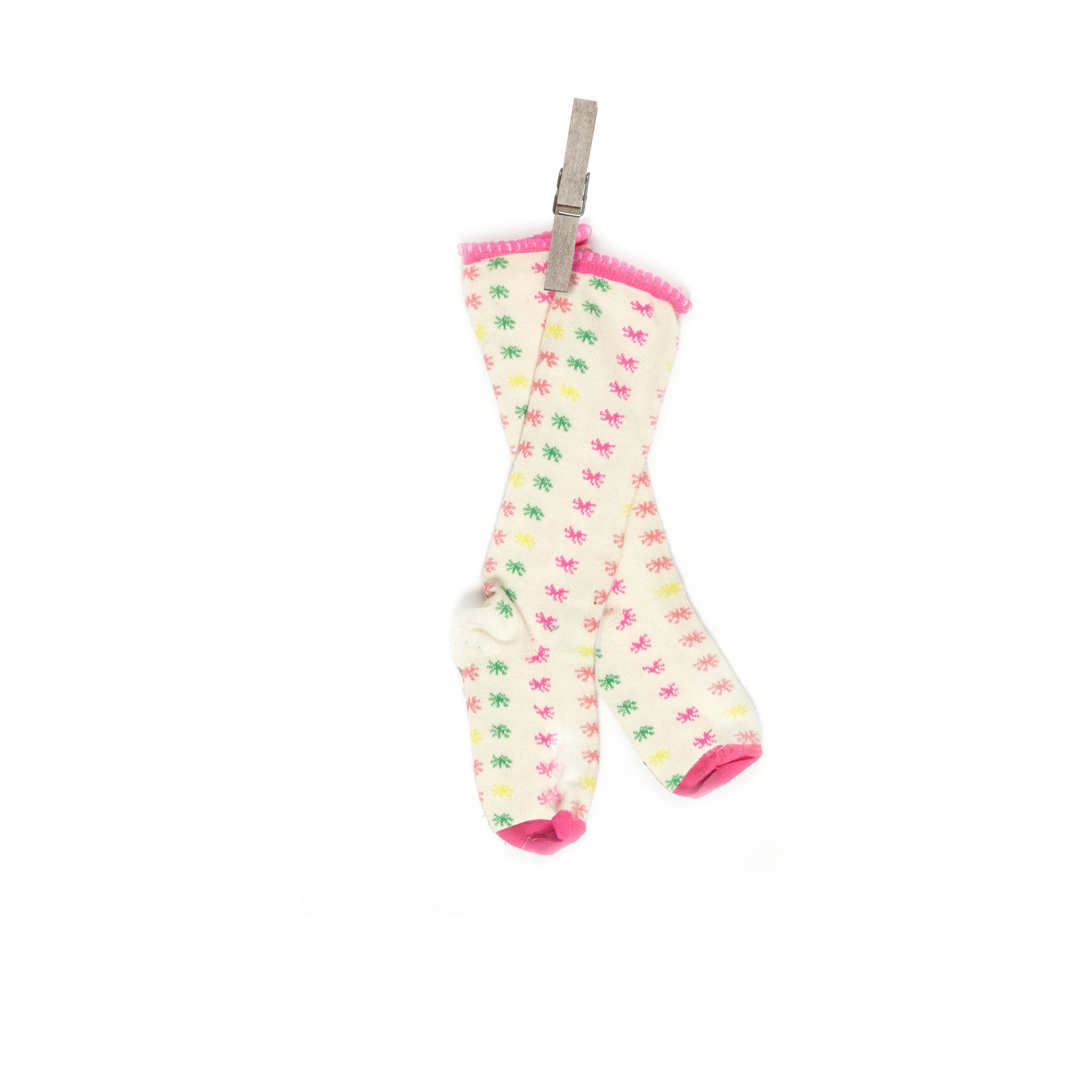 Children's Socks - Cream Neon Star - Palava