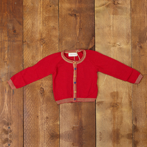 Red hotsell sparkly cardigan