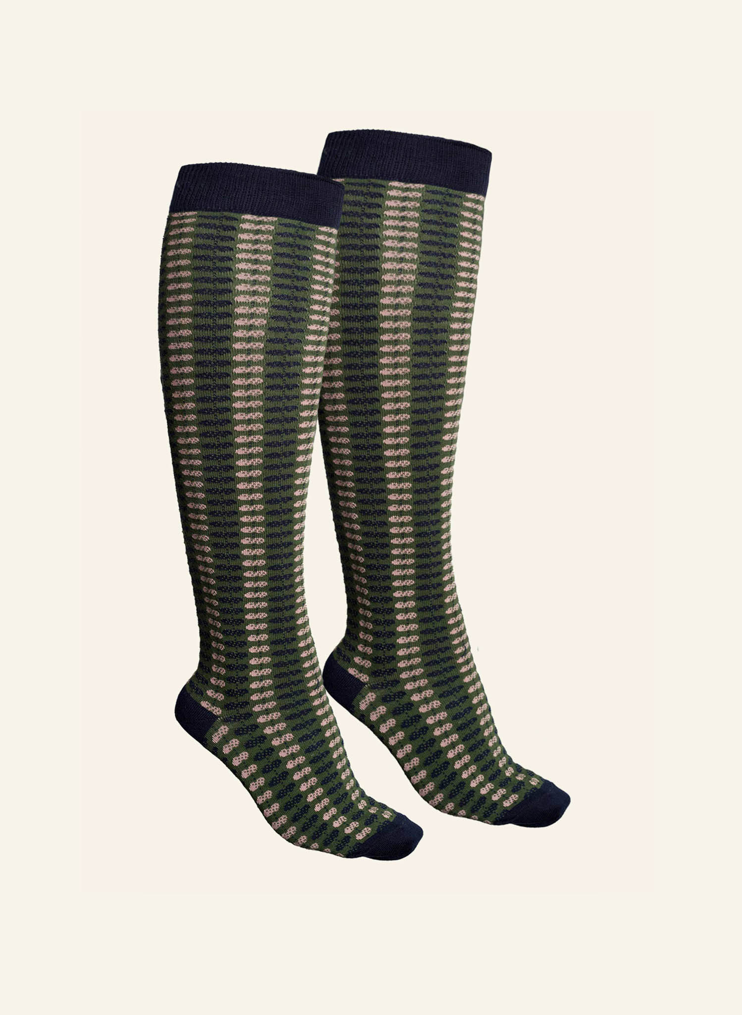 Knee High Socks - Pink Pinecones