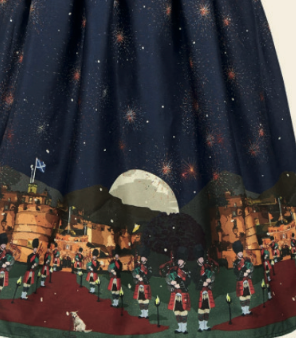 Remnant - 41cm x 126cm - Edinburgh Castle - Organic Cotton