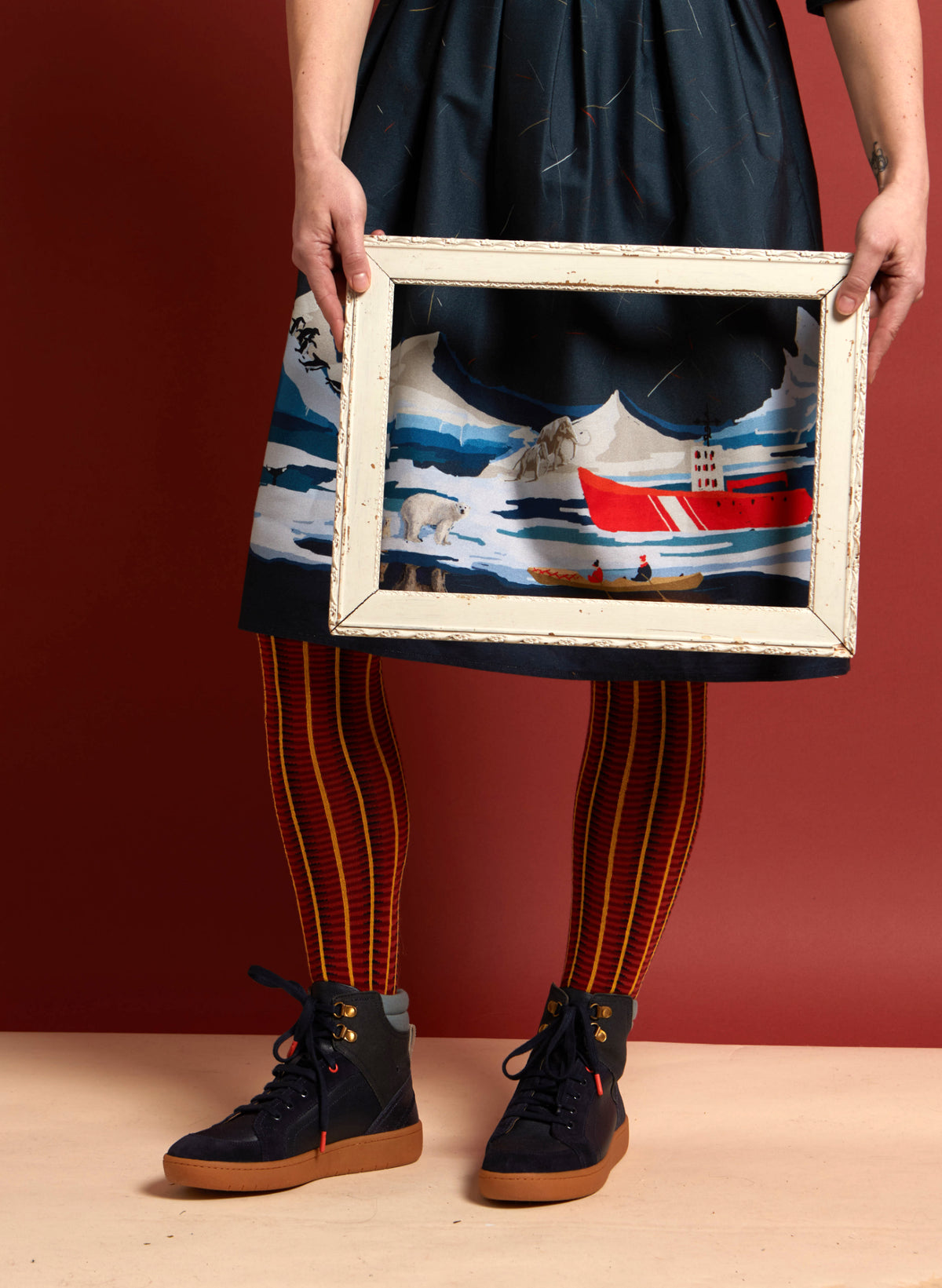 Knee High Socks - Crimson Barbican