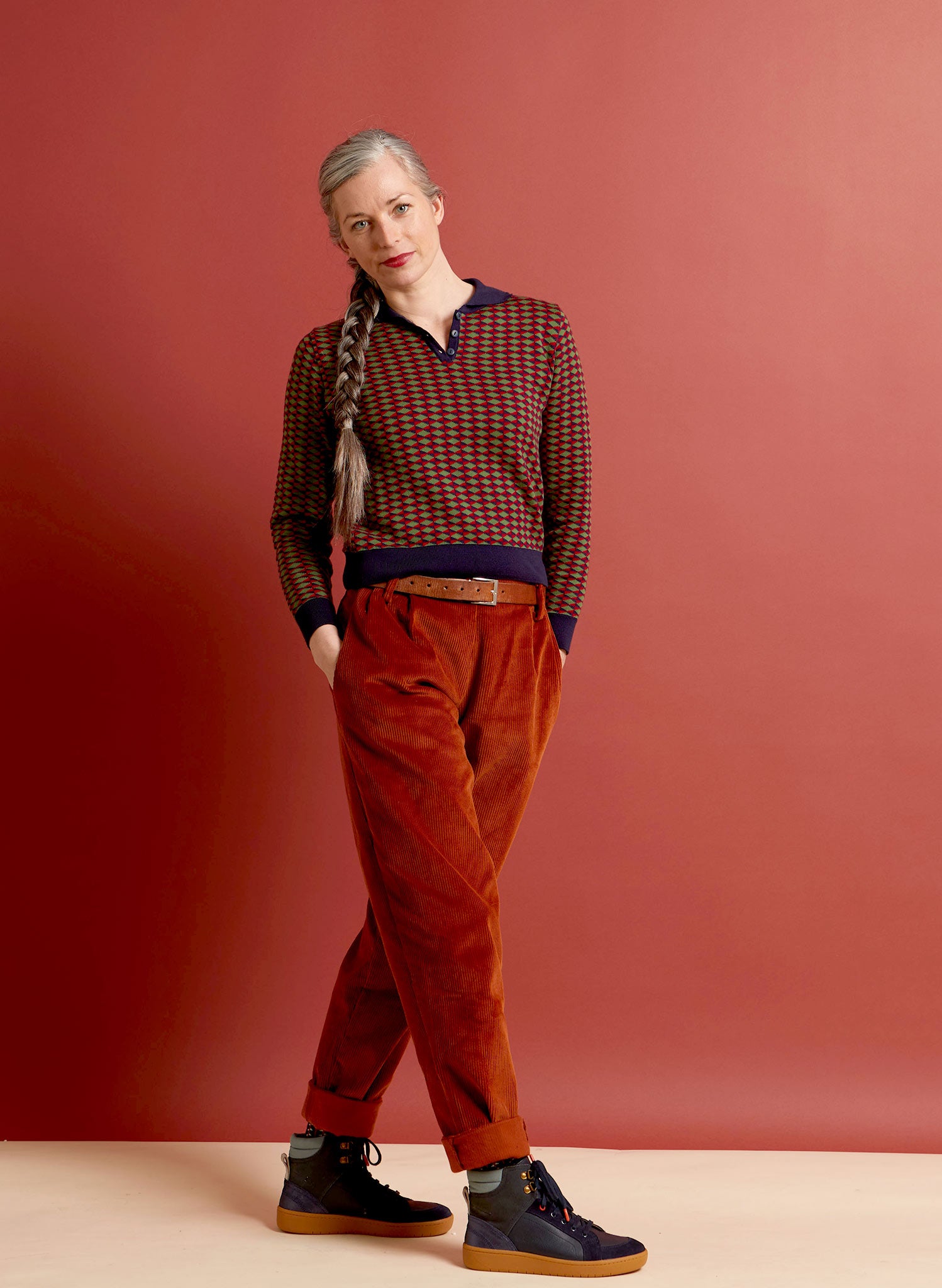 Aila - Navy Harman Knitted Top