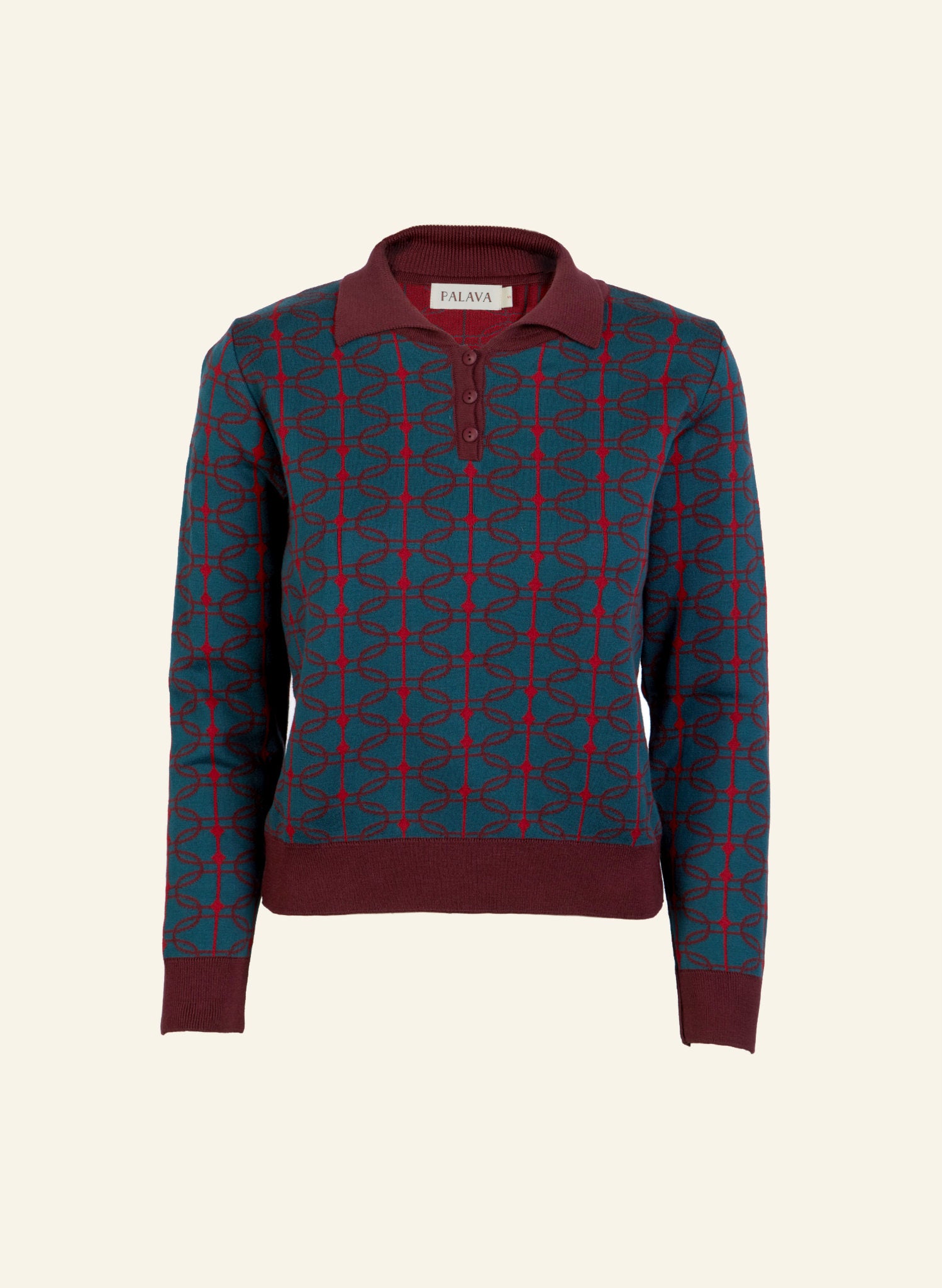 Archive Sale - Size S - Aila - Teal Radio Days Knitted Top
