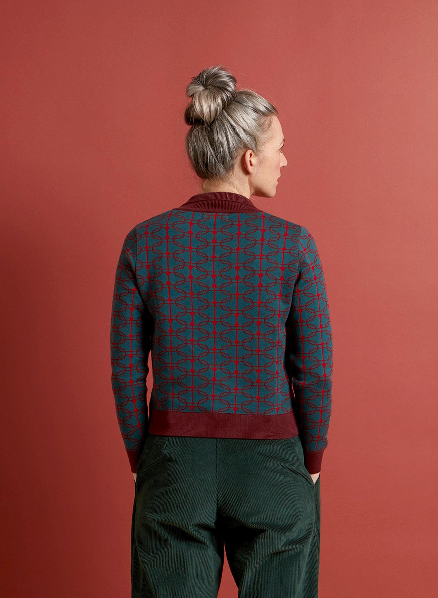 Archive Sale - Size S - Aila - Teal Radio Days Knitted Top