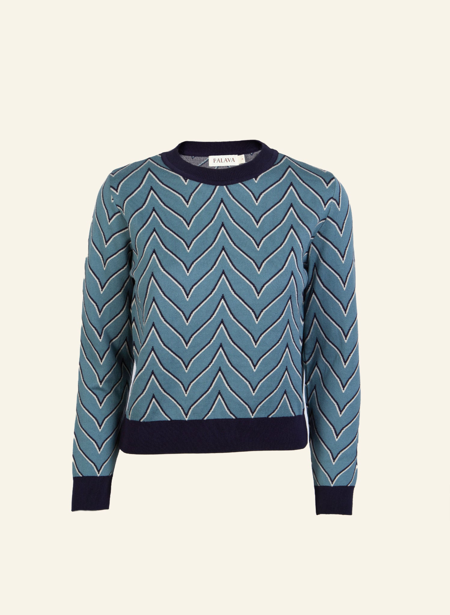 Archive Sale - Size S - Alba - Mineral Blue Marble Jumper