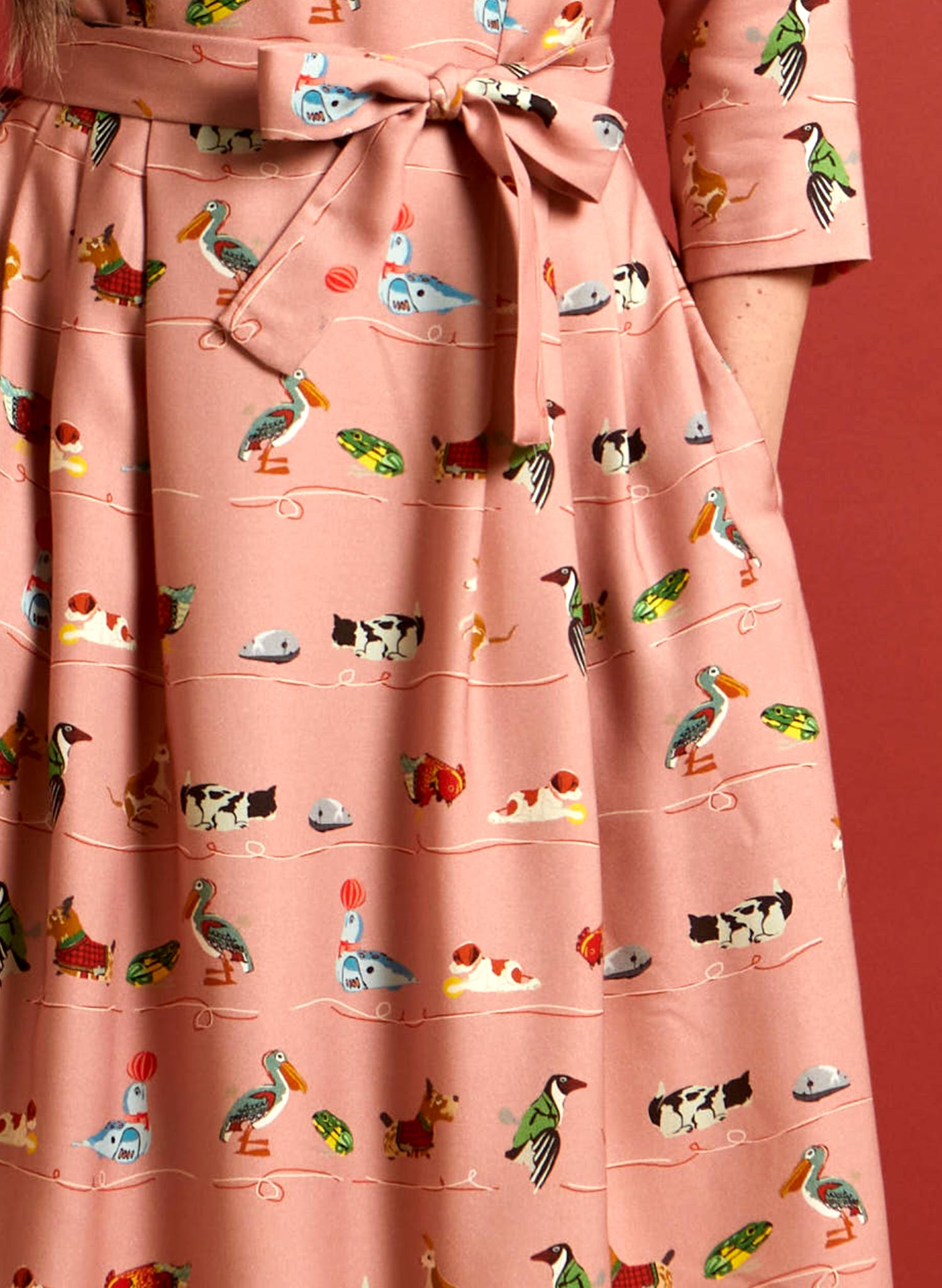 Archive sale - Beatrice - Pink Mechanical Toys Dress