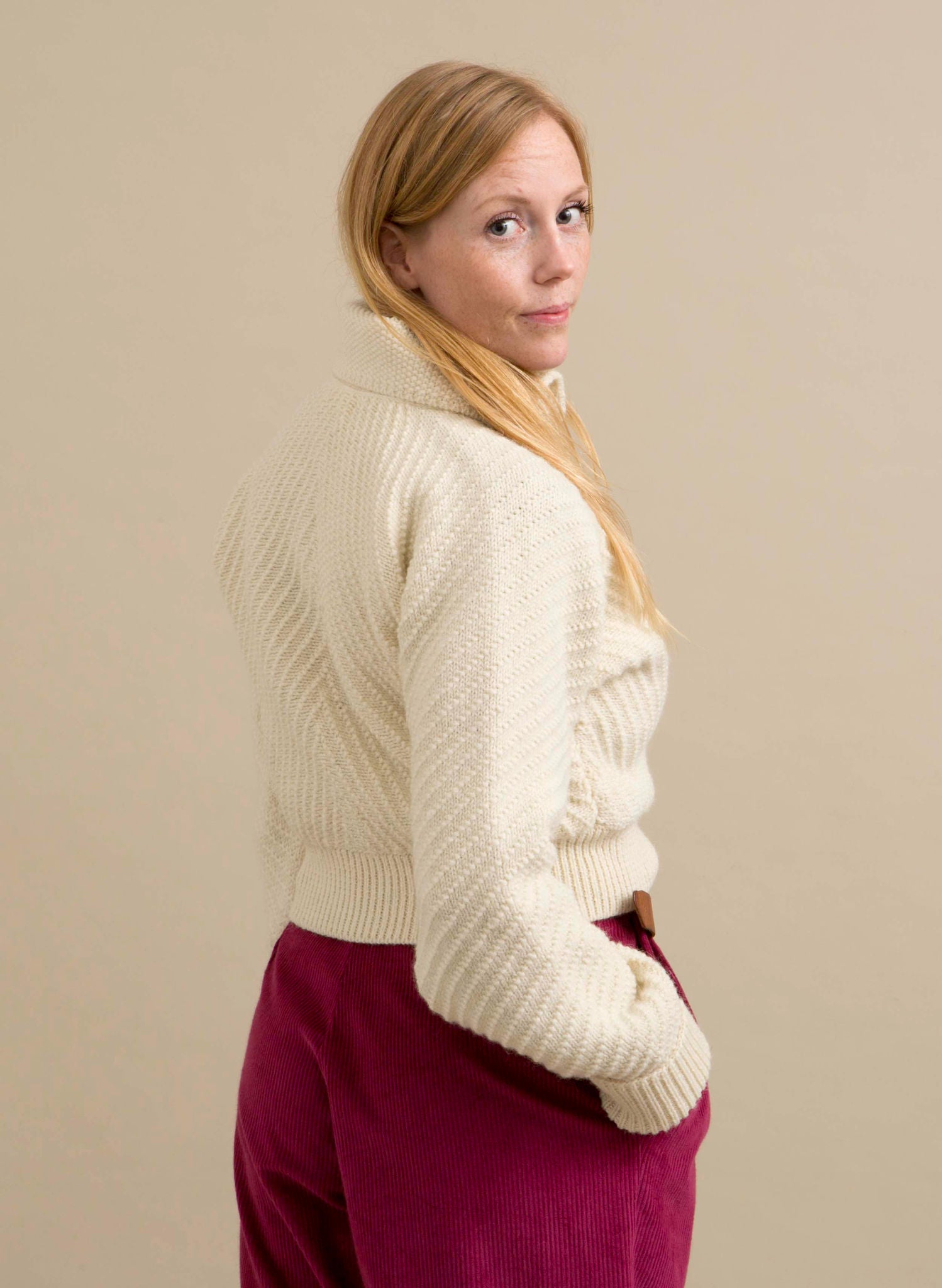 Betty - Heritage Knitwear Cream Cardigan - 100% British Wool
