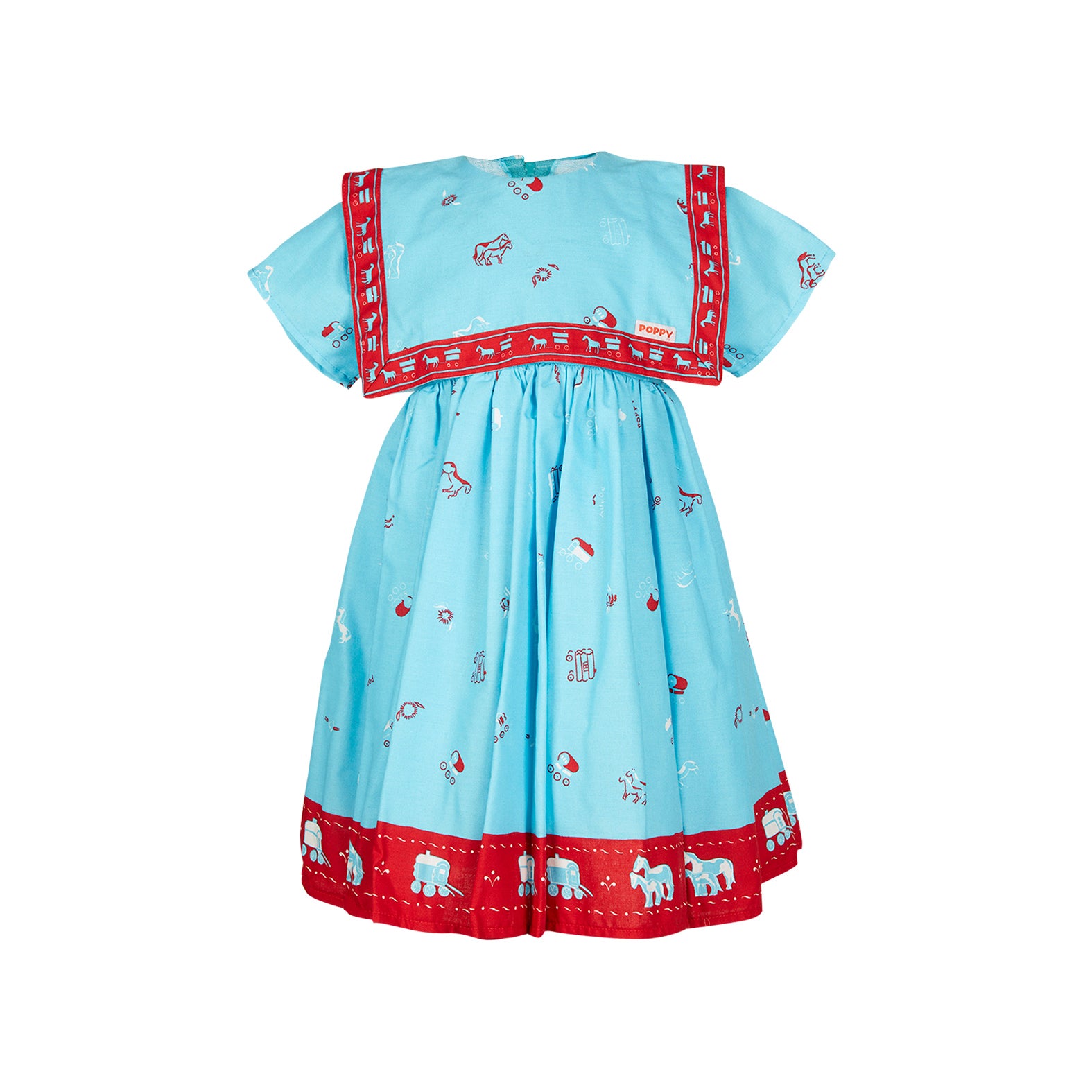 Archive Sale - Poppy - Bryony Dress - Turquoise Gypsy Caravan