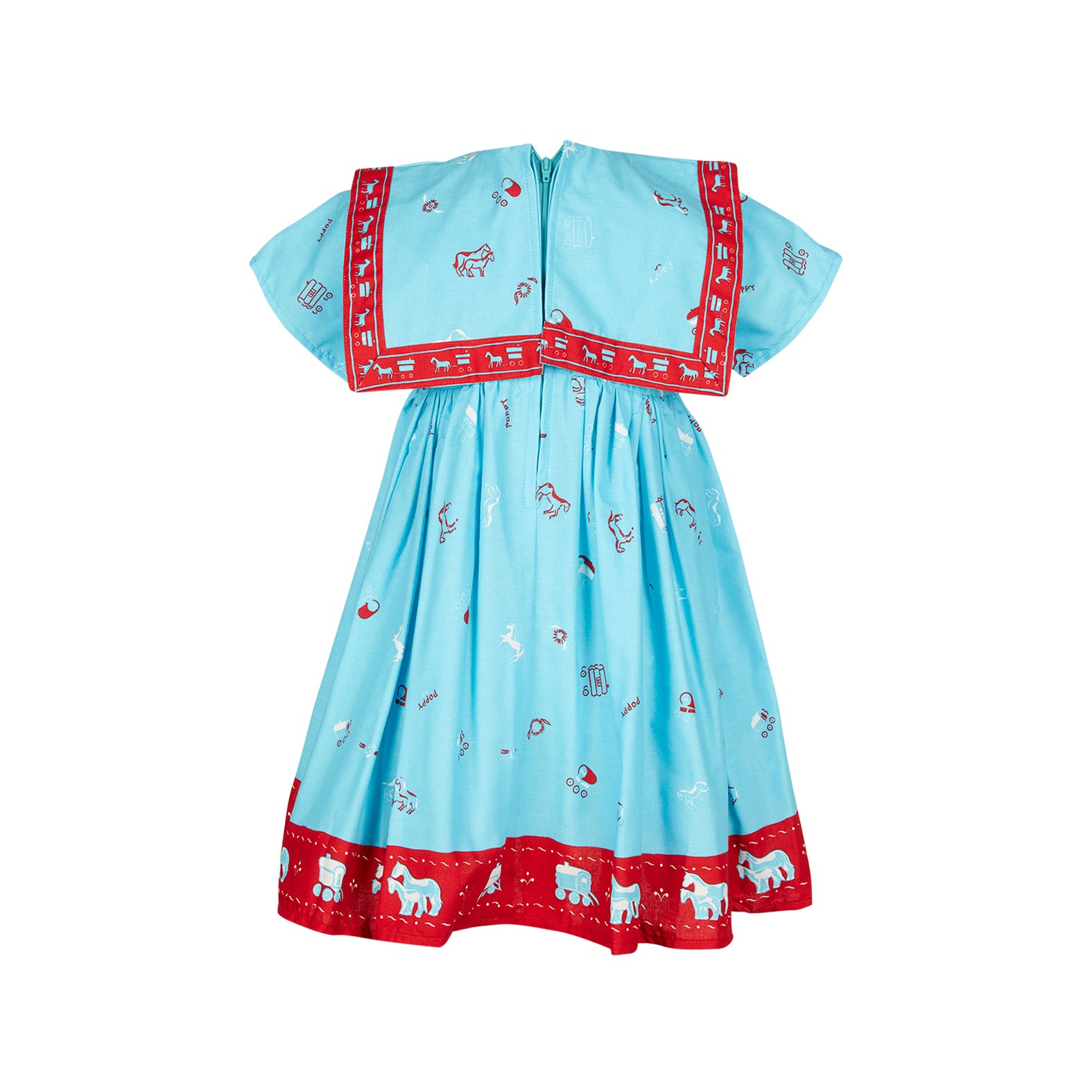 Archive Sale - Poppy - Bryony Dress - Turquoise Gypsy Caravan