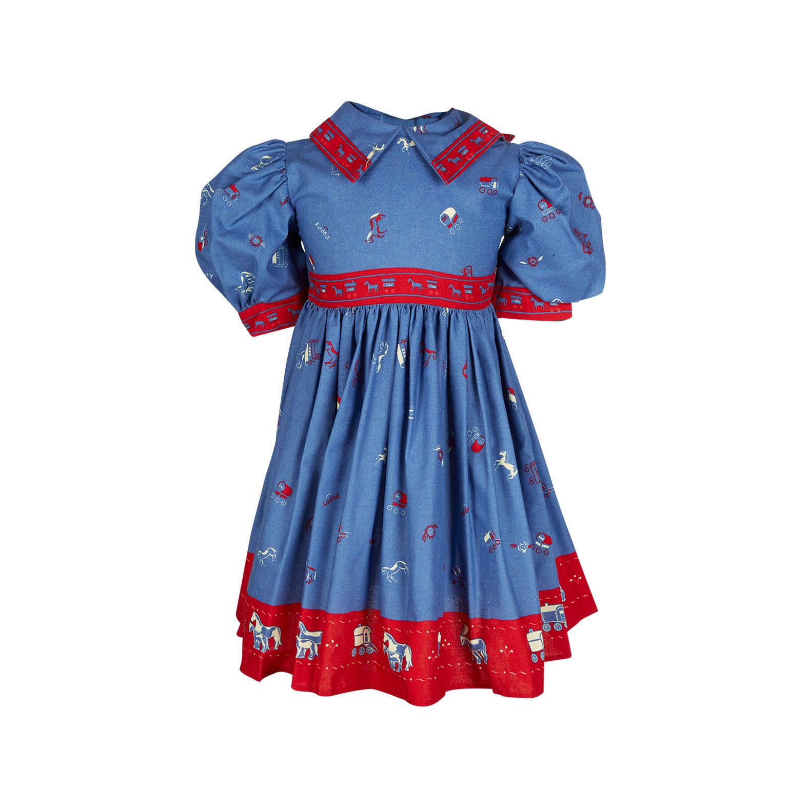 Archive Sale - Poppy - Charlie Dress - Royal Blue Gypsy Caravan