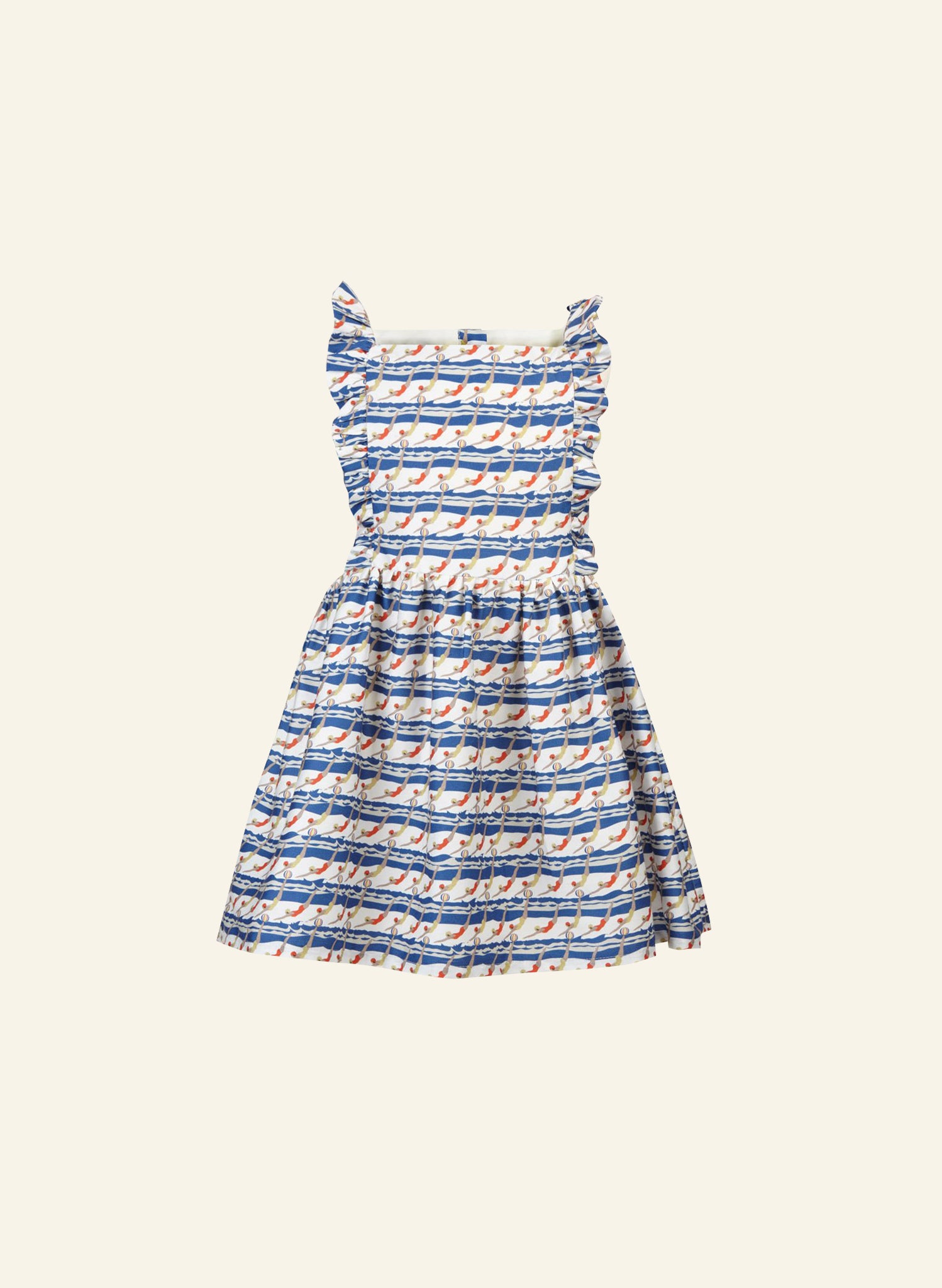 Claudia Children's Dress - Royal Blue Diver Rows