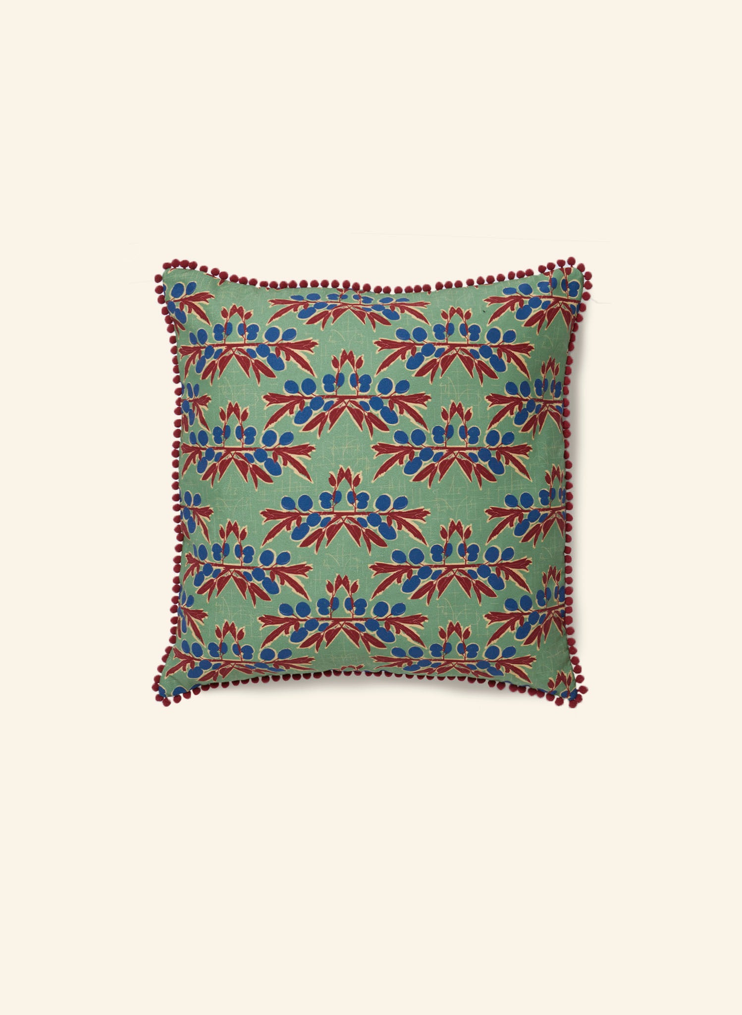 Cushion Cover - Green Nouveau Plum