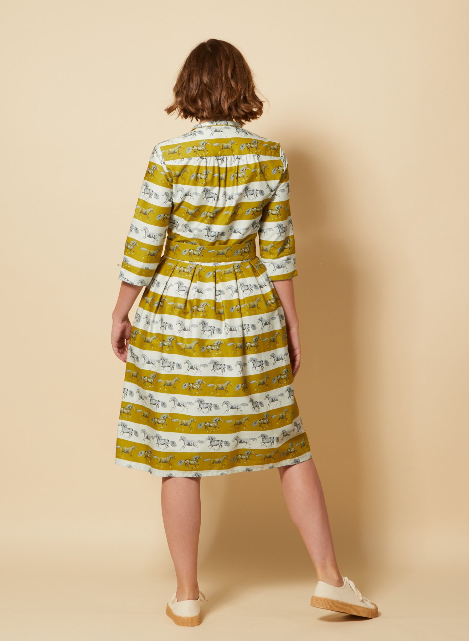PRE LOVED - Cynthia - Mustard Horses Dress