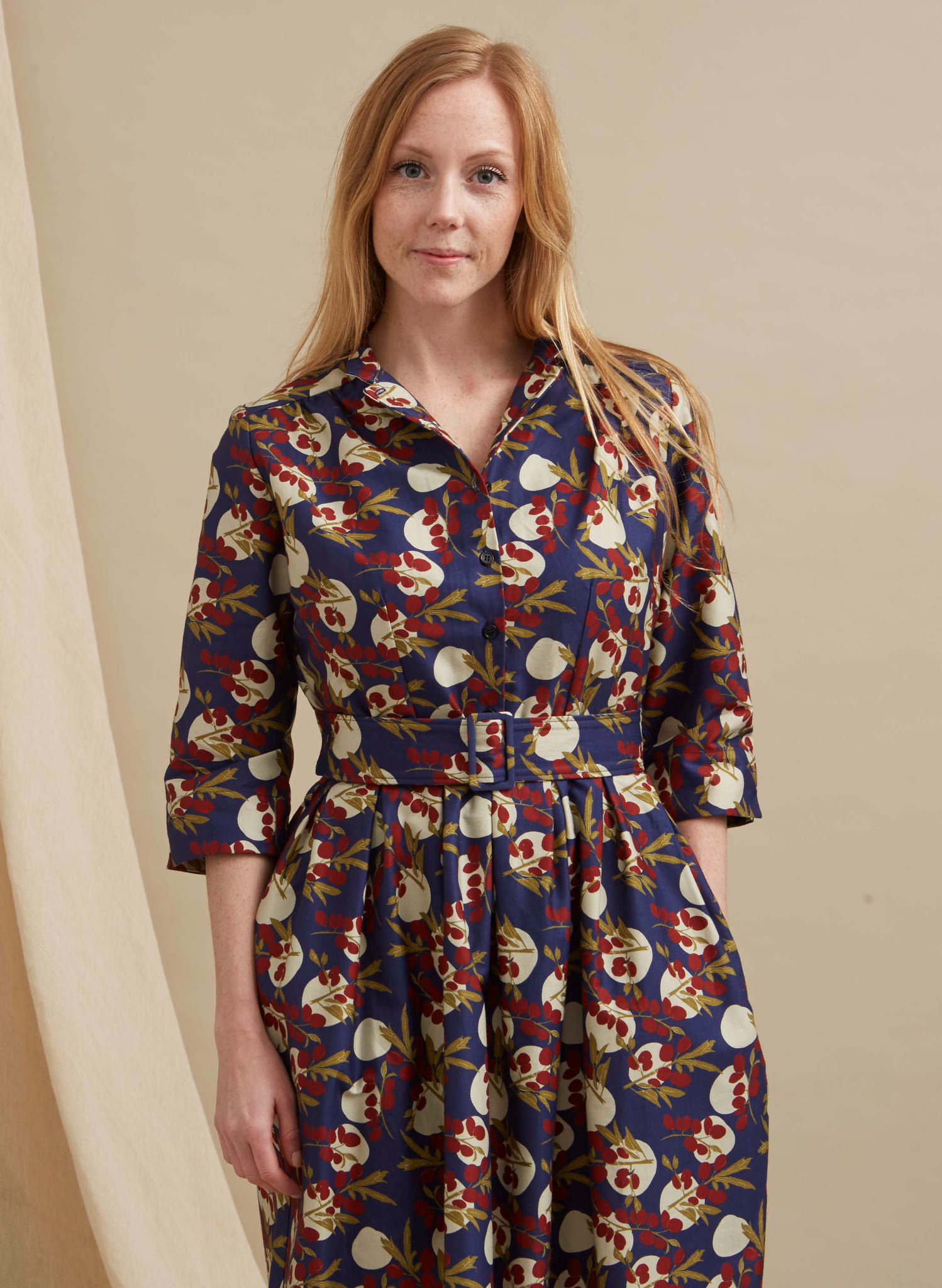 Cynthia - Navy Damson Dress