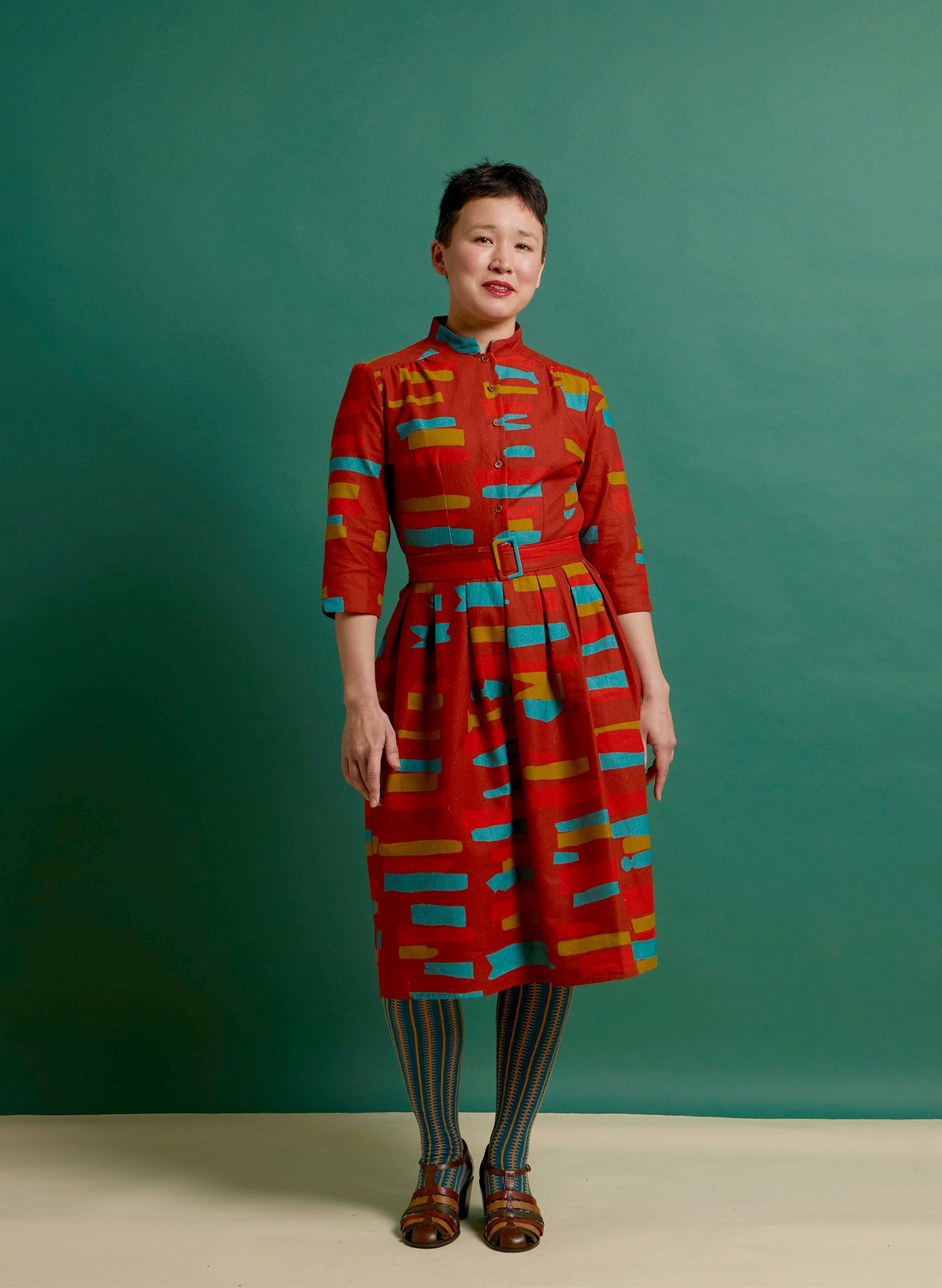 Cynthia Dress - Rust Red Archive