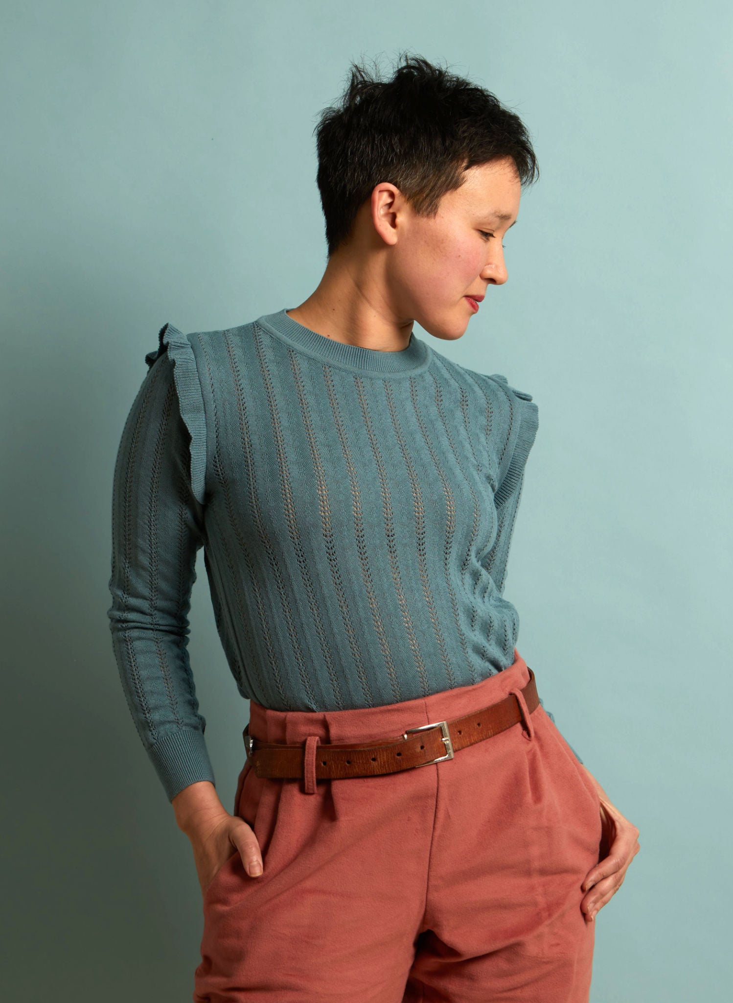 Test Diana - Ruffle Knitted Top