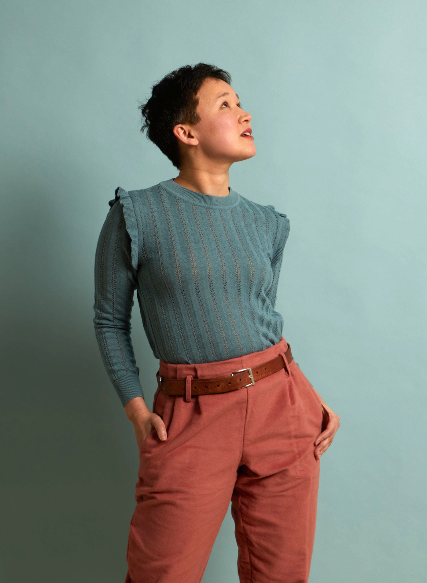 Test Diana - Ruffle Knitted Top