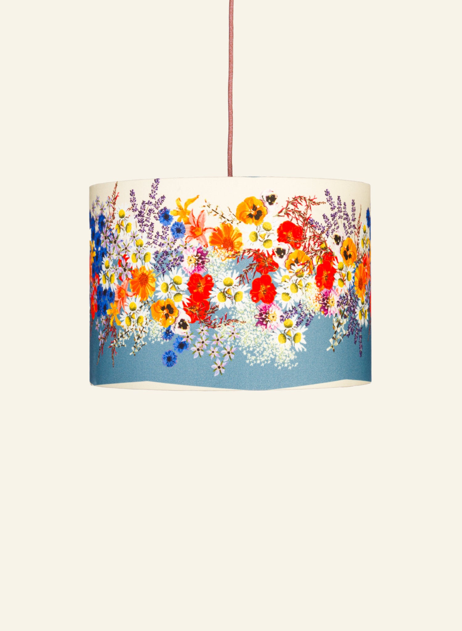 Drum Lampshade - Edible Flowers
