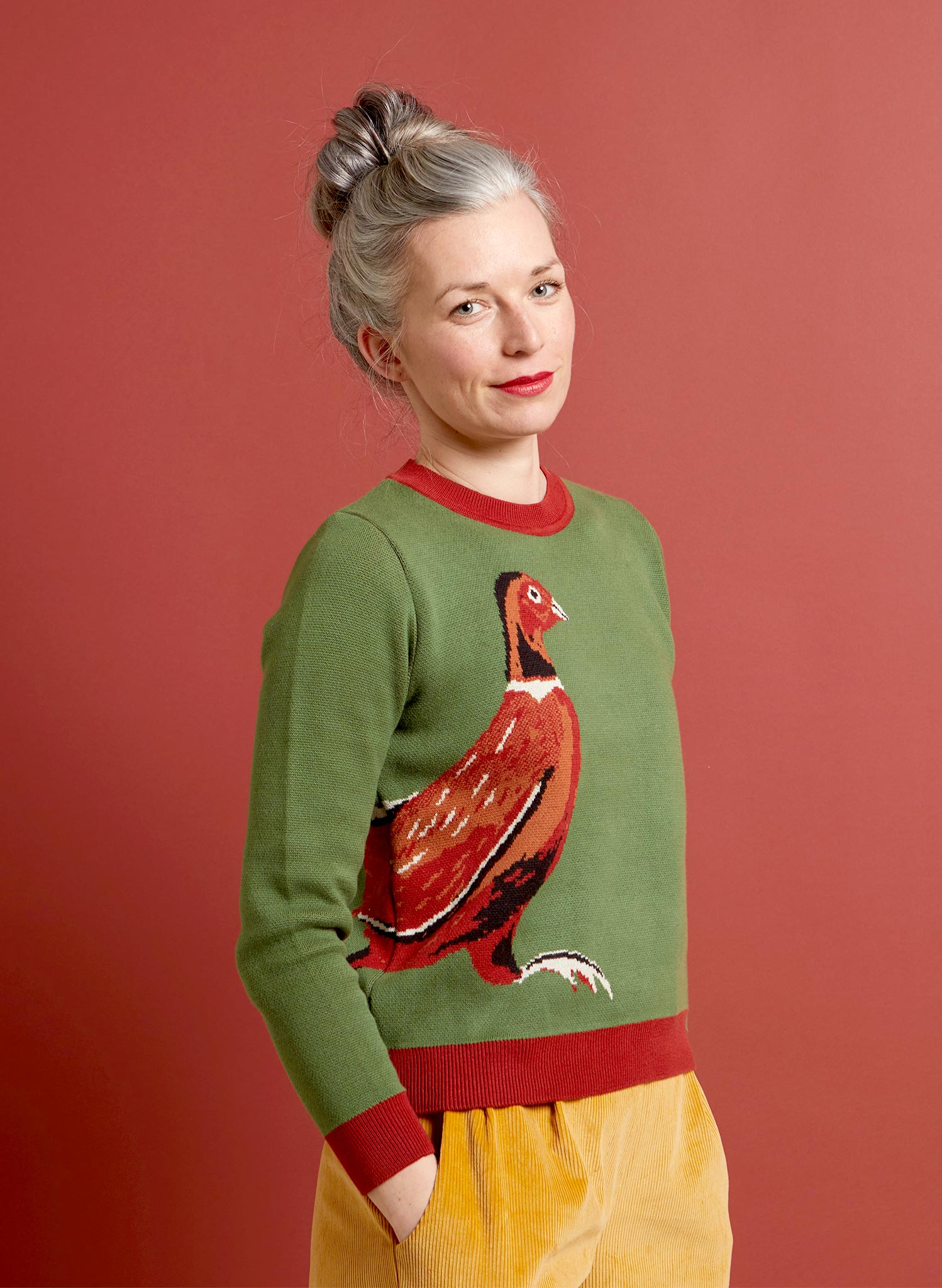 Esther Long - Green Pheasant Jumper
