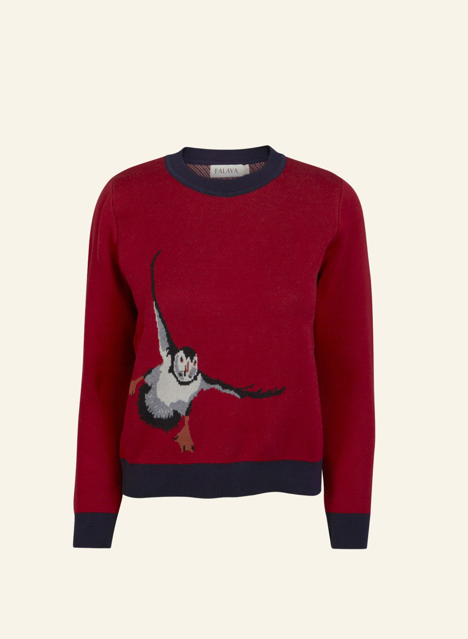 Archive Sale - Size S - Esther Long - Red Puffin Jumper
