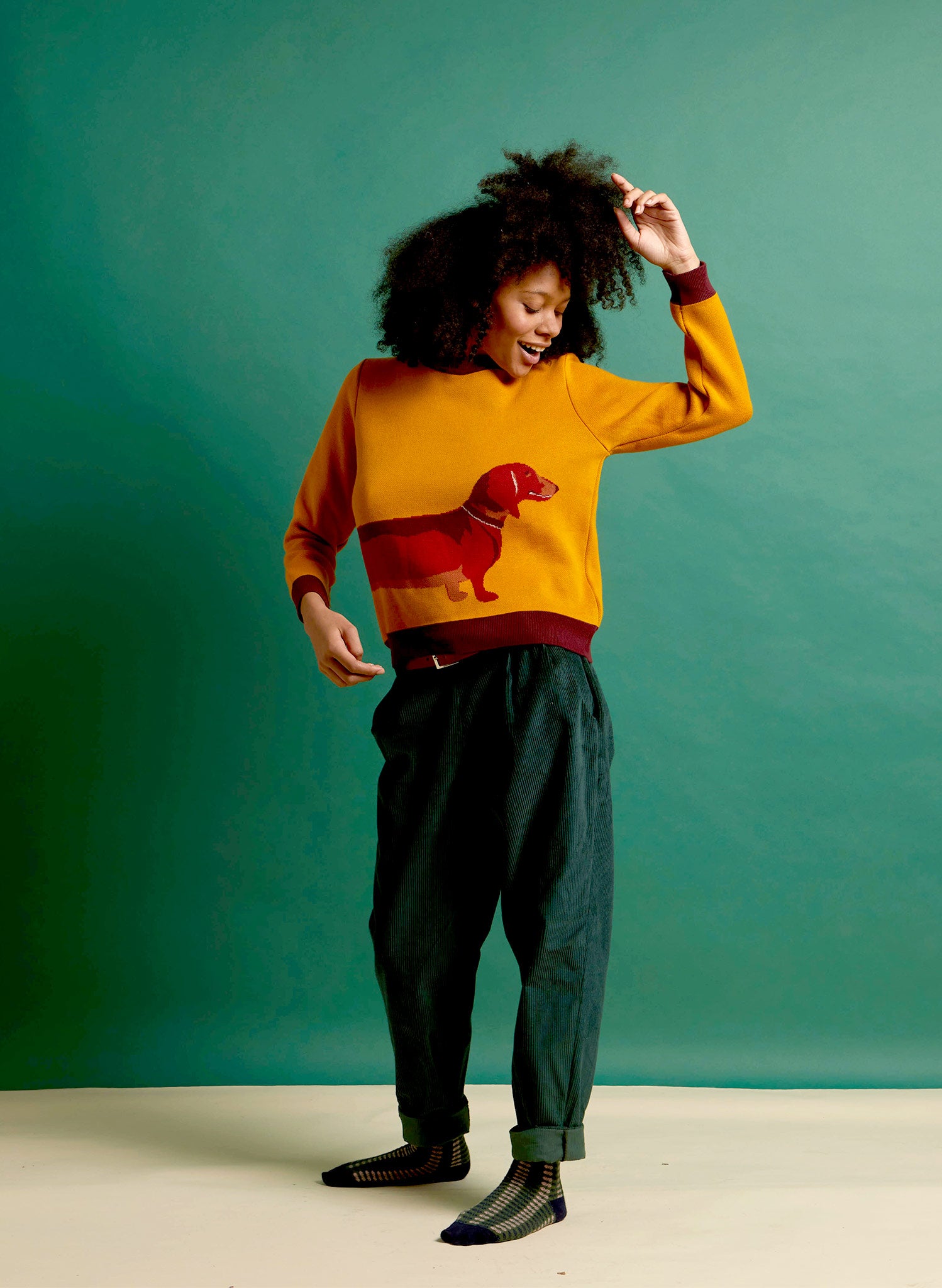 PRE LOVED - Esther Mustard Sausage Dog