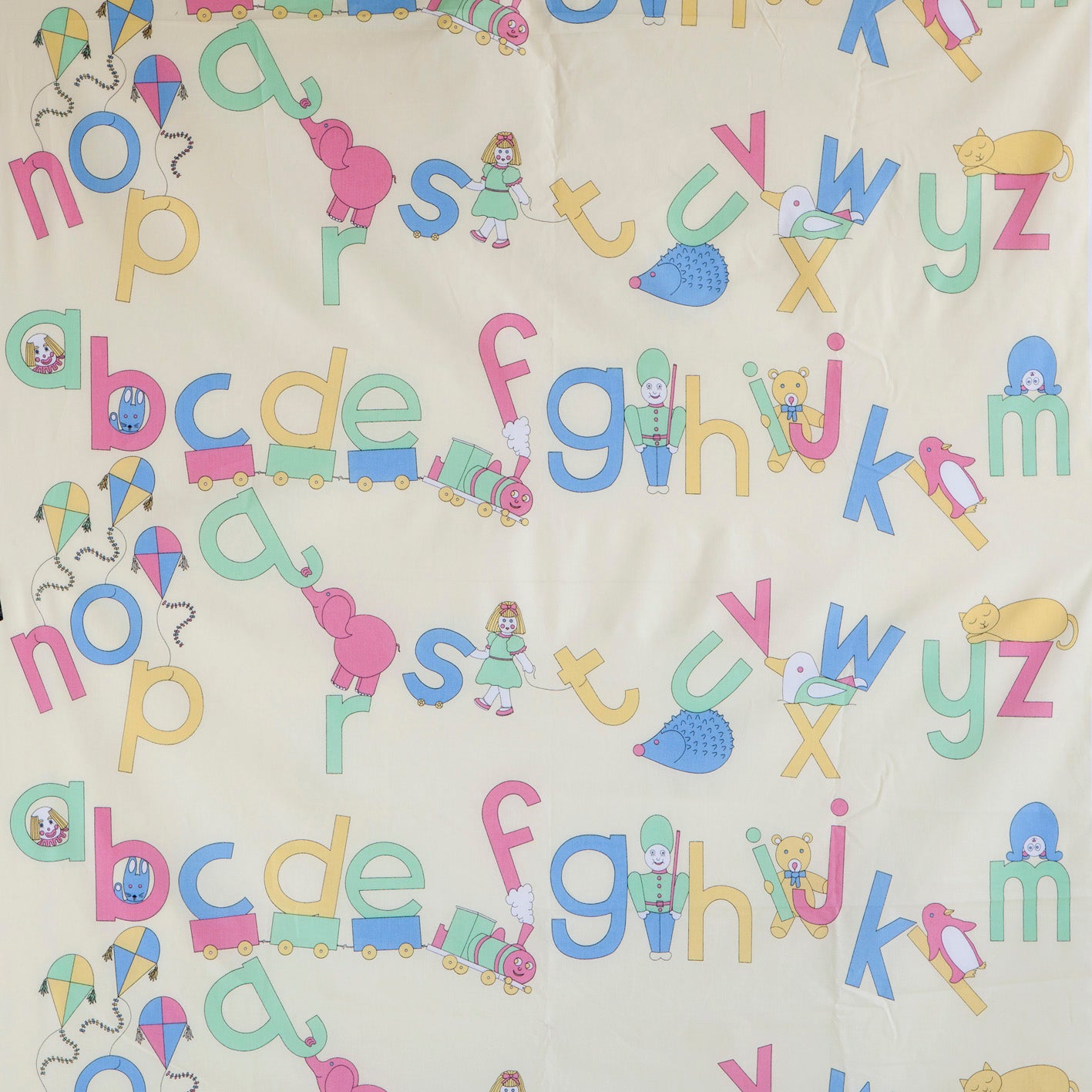 ABC Pastel Print Fabric - Cotton