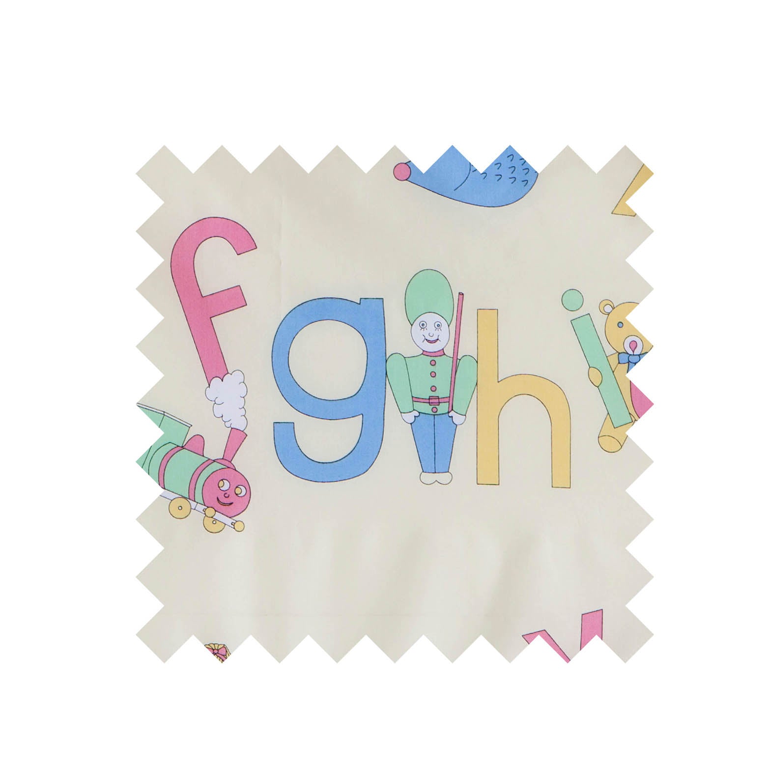 ABC Pastel Print Fabric - Cotton