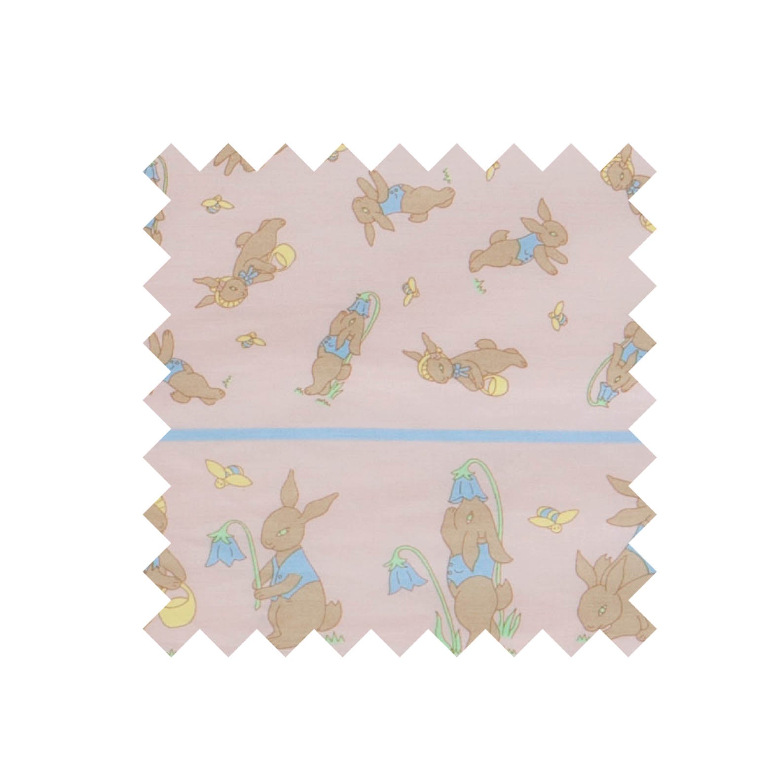 Pink Rabbit Fabric - Cotton