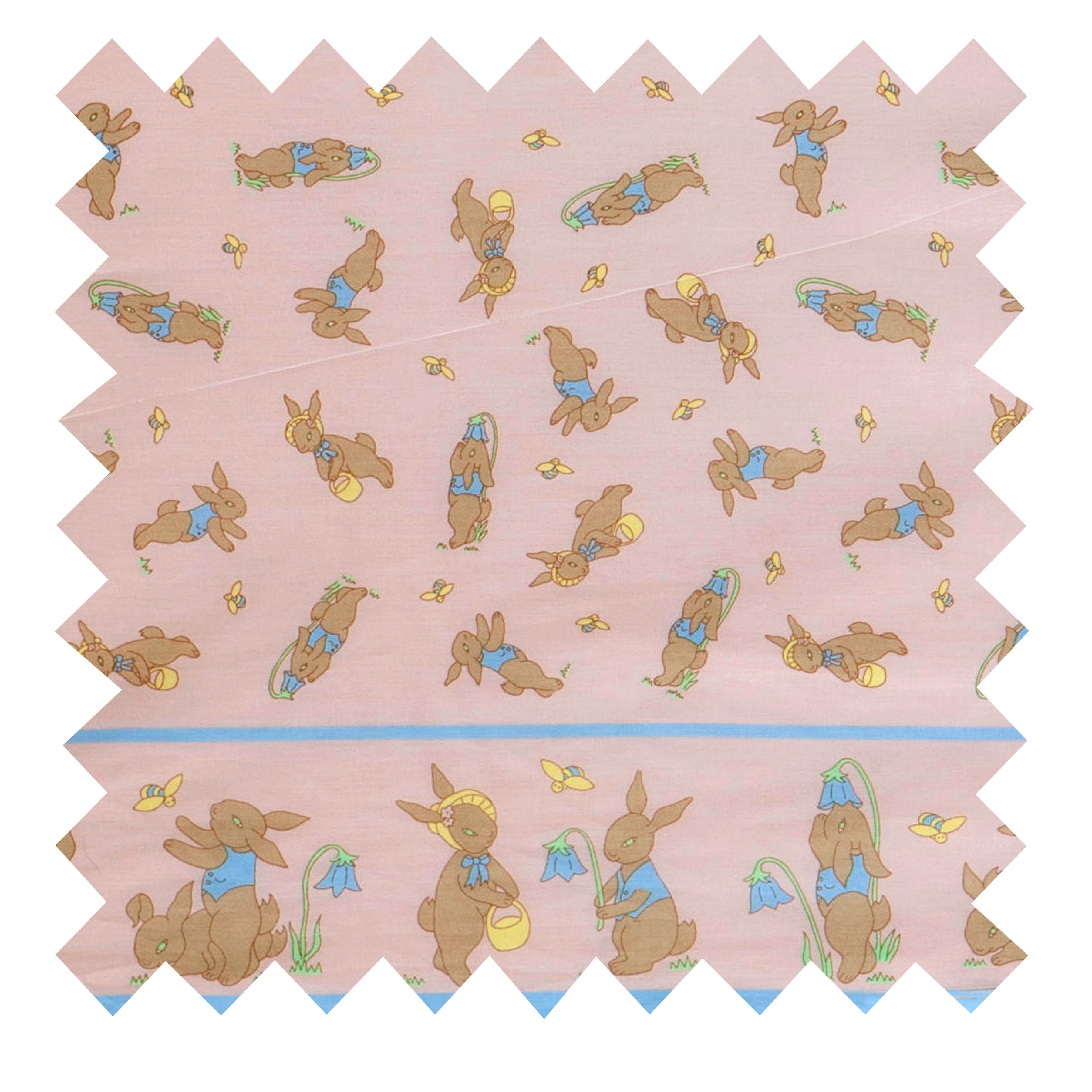Pink Rabbit Fabric - Cotton